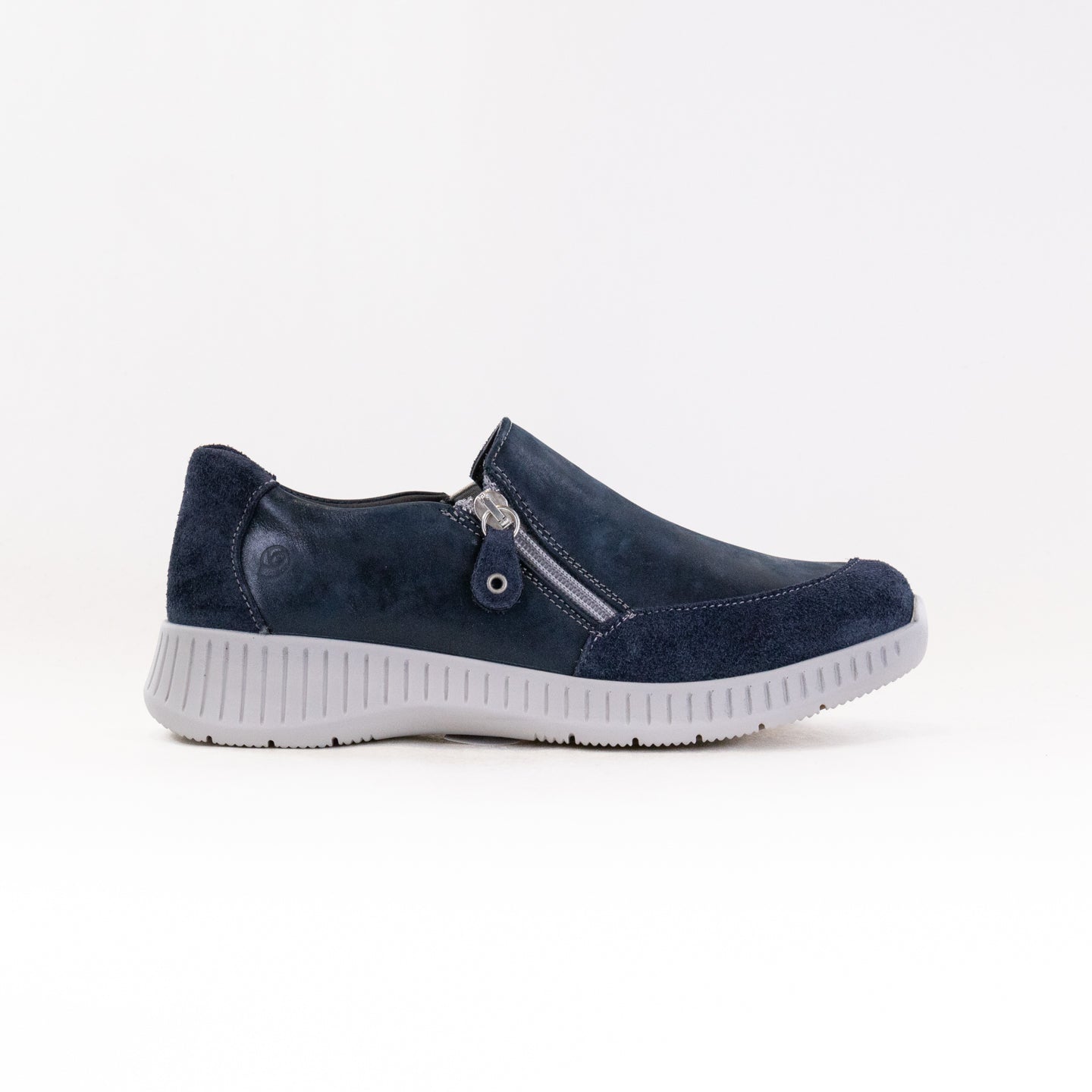 Suave Women's Wide-Fit Zipper Walking Shoes in Duke/Ultramarine Color