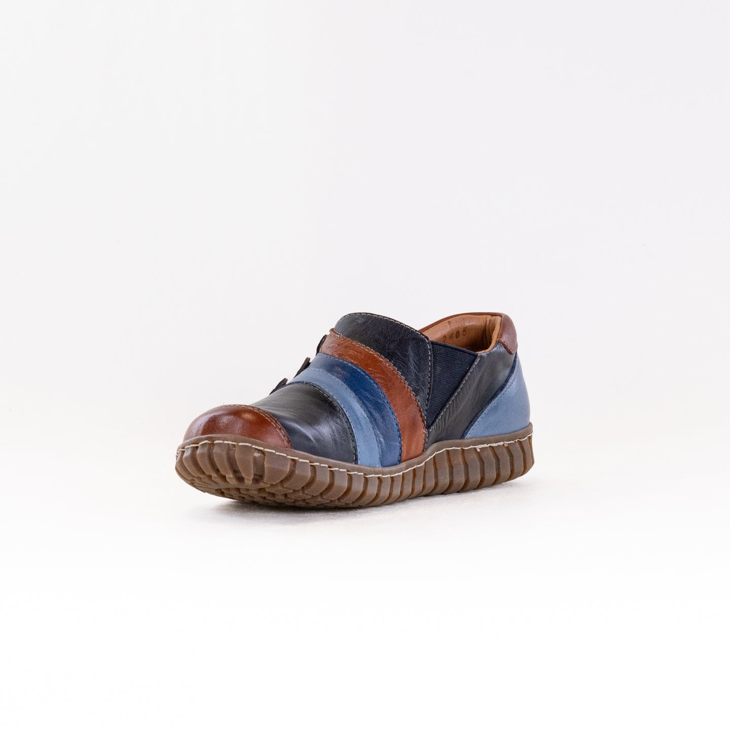 Spring Step Women's Neeta Navy Multi - Colored Leather Comfortable Shoes