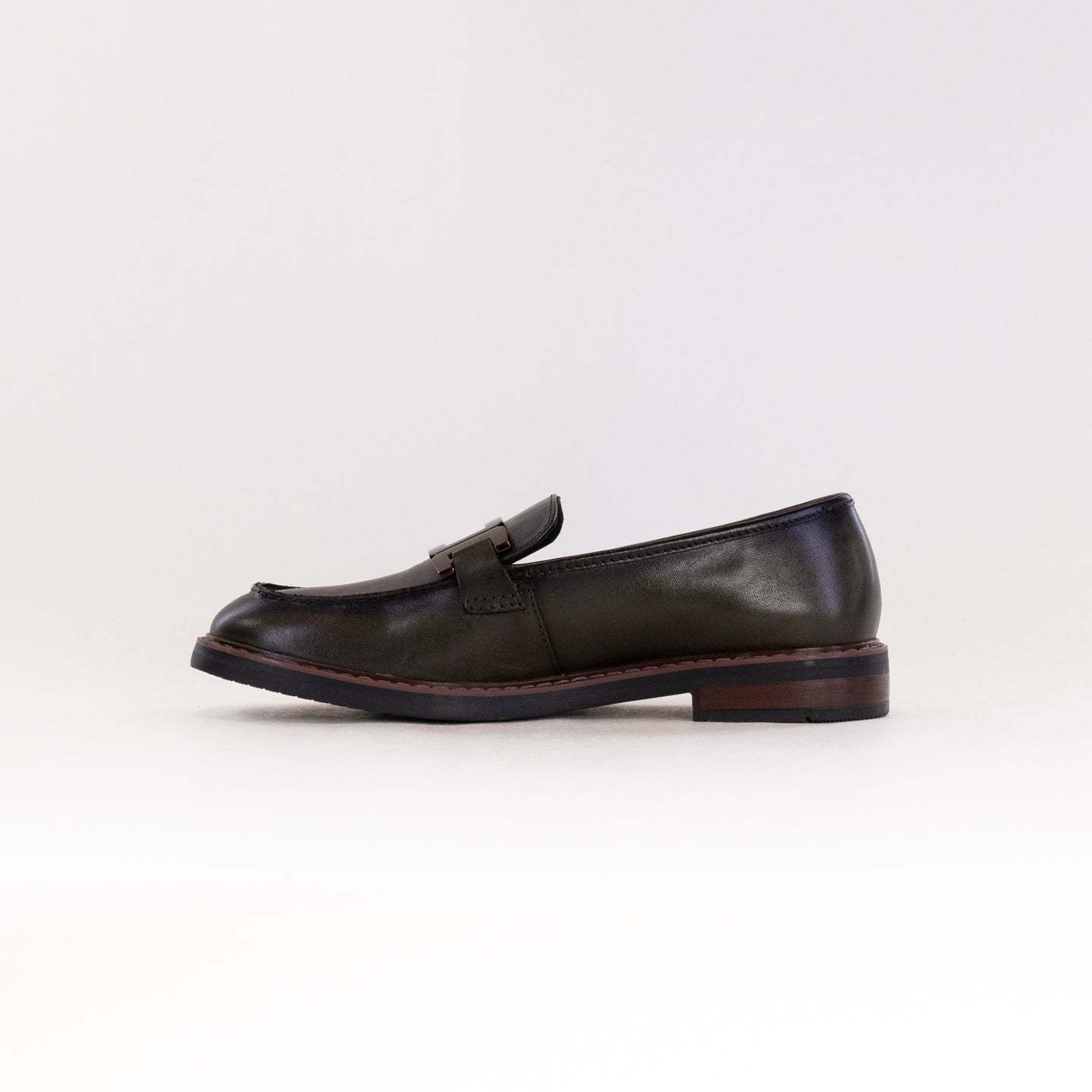 ARA Women's Olive-Colored Leather Katsura Loafers