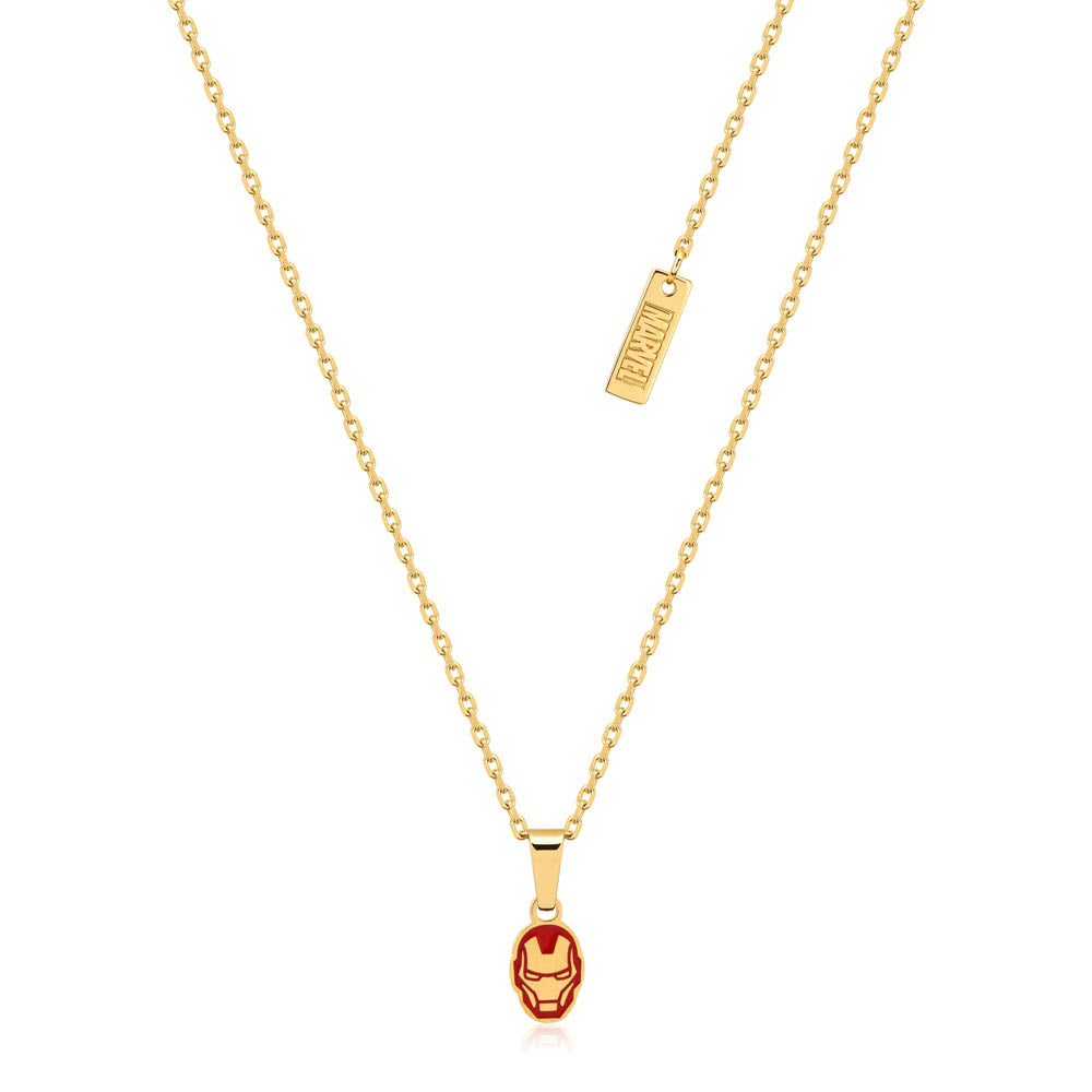 Disney Gold - Coated Stainless Steel Iron Man Chain Pendant