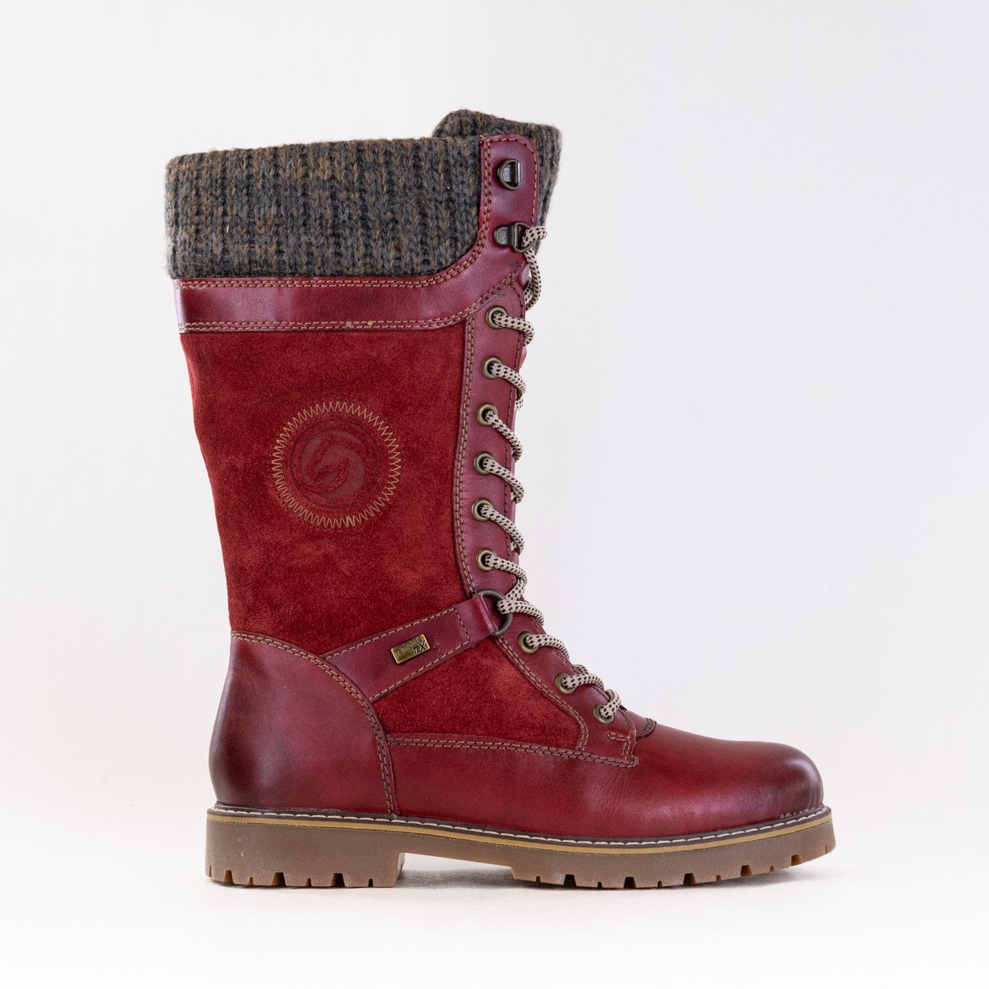 Stylish Women's Red Remonte Sarolta D9380 Lace - up Boots
