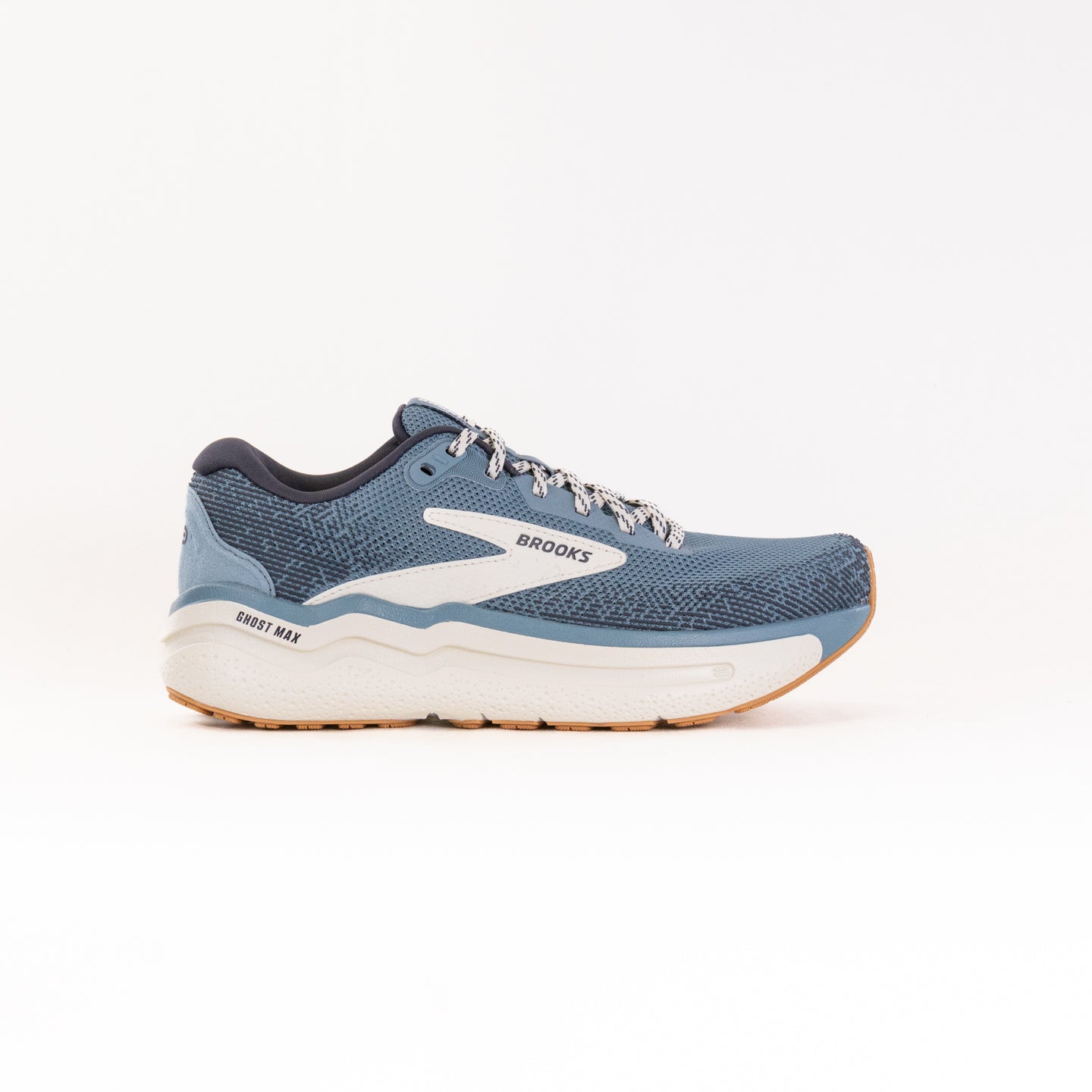Women's Brooks Ghost Max 2 Road Running Shoes in Citadel, Coconut, and Biscuit Colors