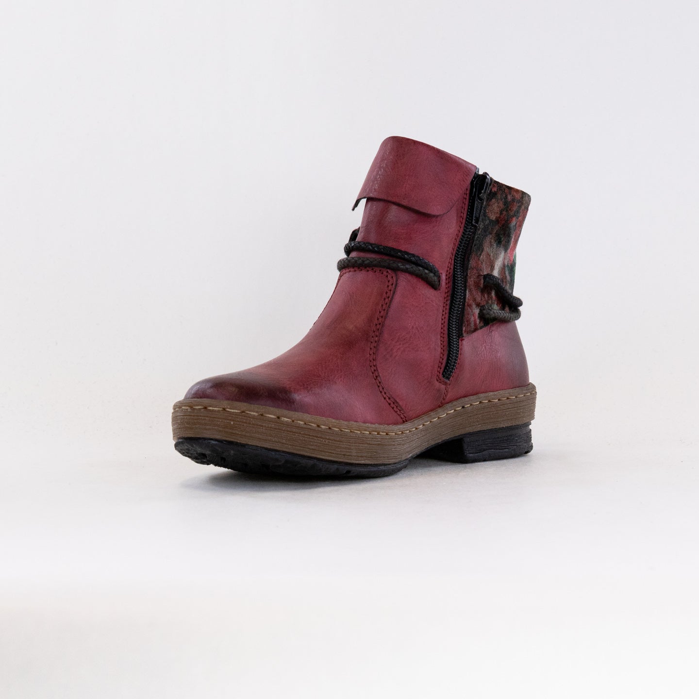 Stylish Red Women's Rieker Z6771 Casual Ankle Boots