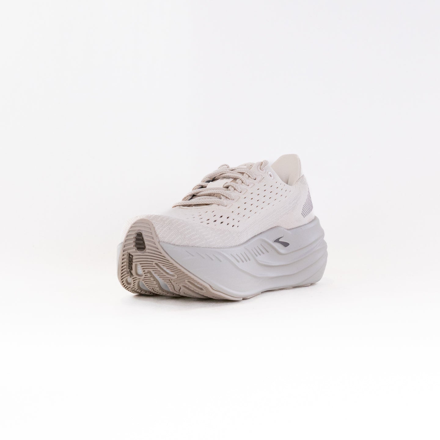 Women's Brooks Glycerin Max Running Shoes - Almond Peach, London Fog, and White Color Combination