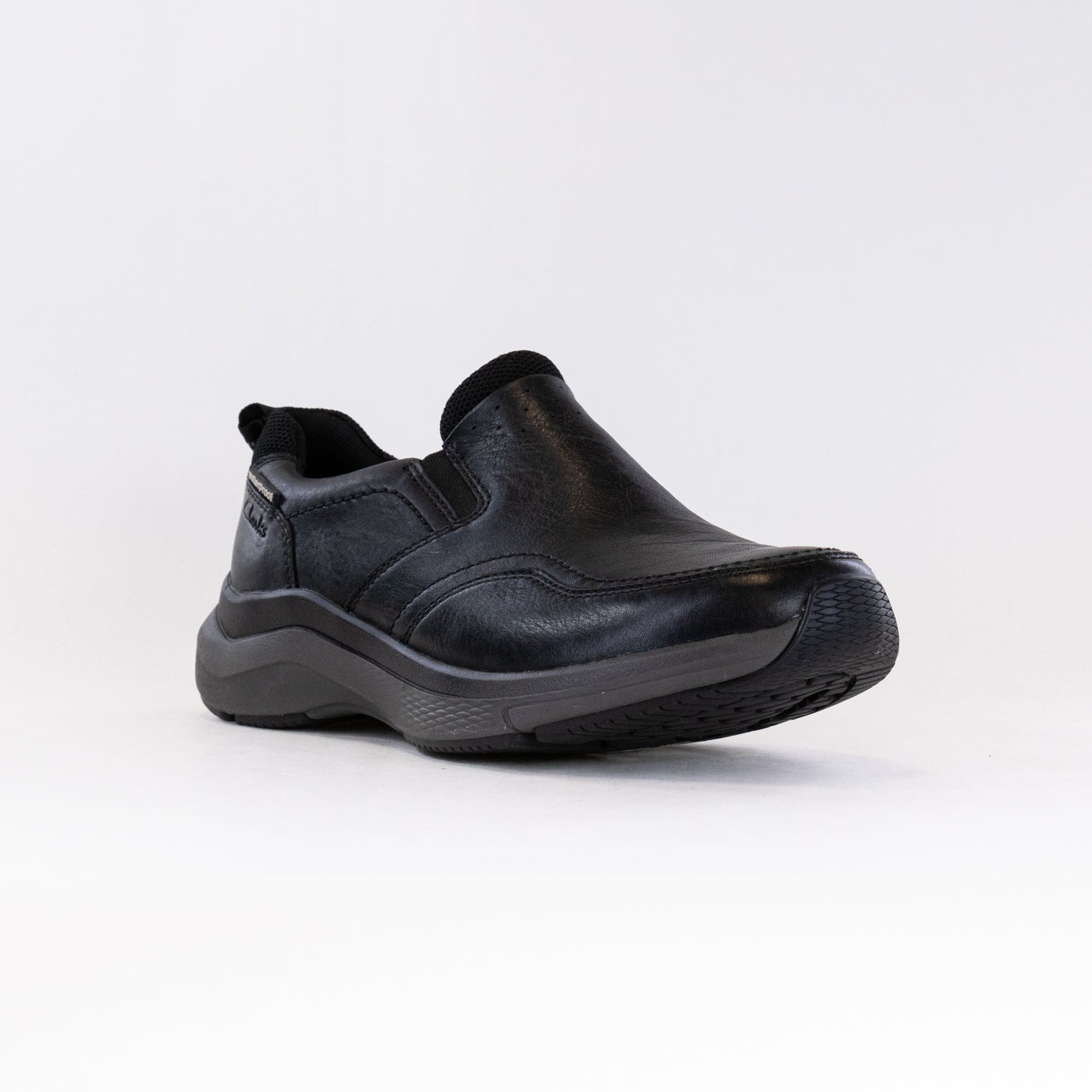 Men's Premium Black Clarks Wave Edge Slip-On Shoes