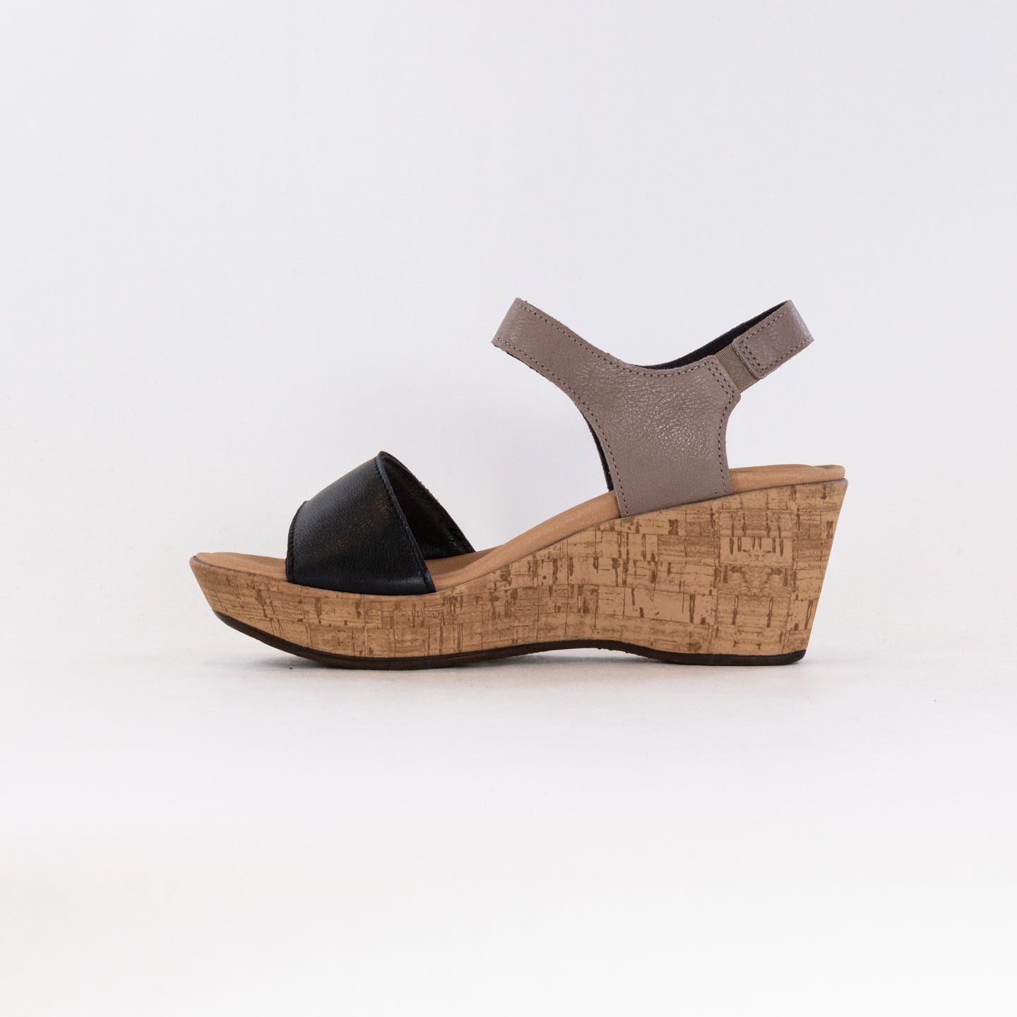 Naot Women's Black Stone Summer Platform Wedge Sandals