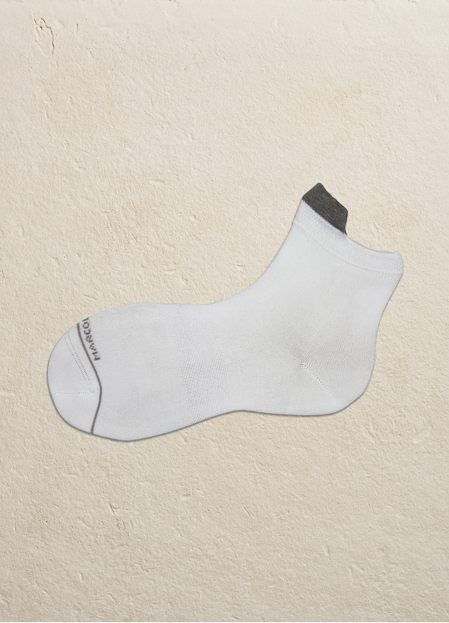 Marcoliani Milano Premium Pima Cotton Men's Invisible High Cut Sneaker Socks