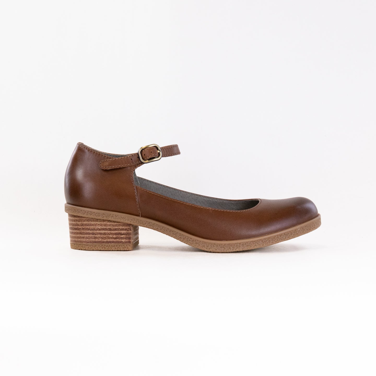 Dansko Women's Tan Waterproof Burnished Deena Mary Jane Shoes