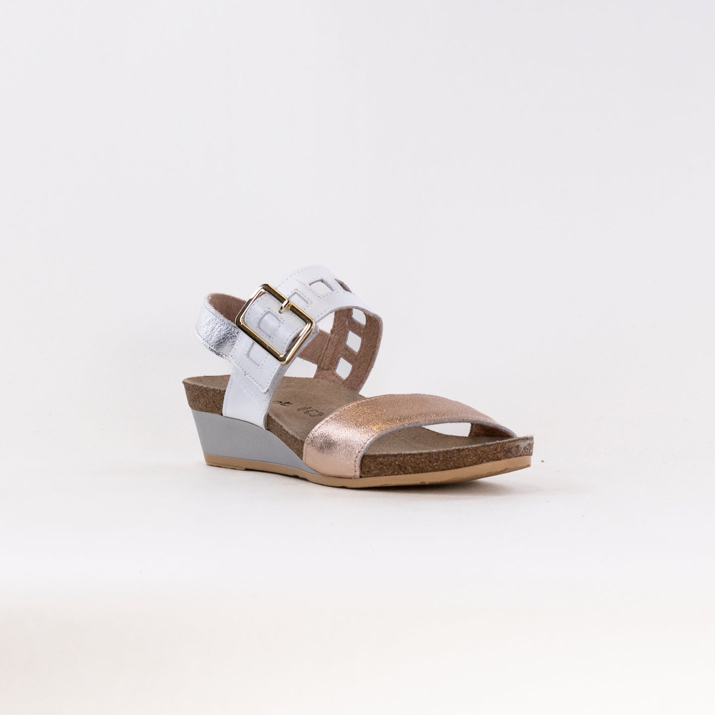 Naot Women's Dynasty Sandals in Rose Gold and Pearl White Shades