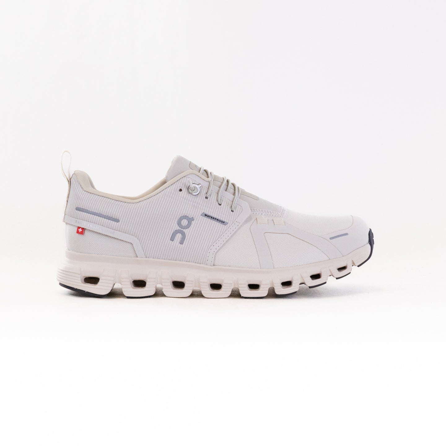 Women's On Cloud 6 Waterproof Running Shoes - Pearl/Cream Colorway