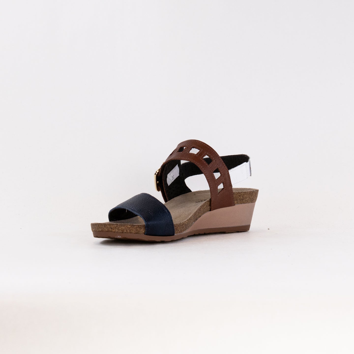 Naot Women's Dynasty Sandals - Soft Ink, Soft White, and Chestnut Colors