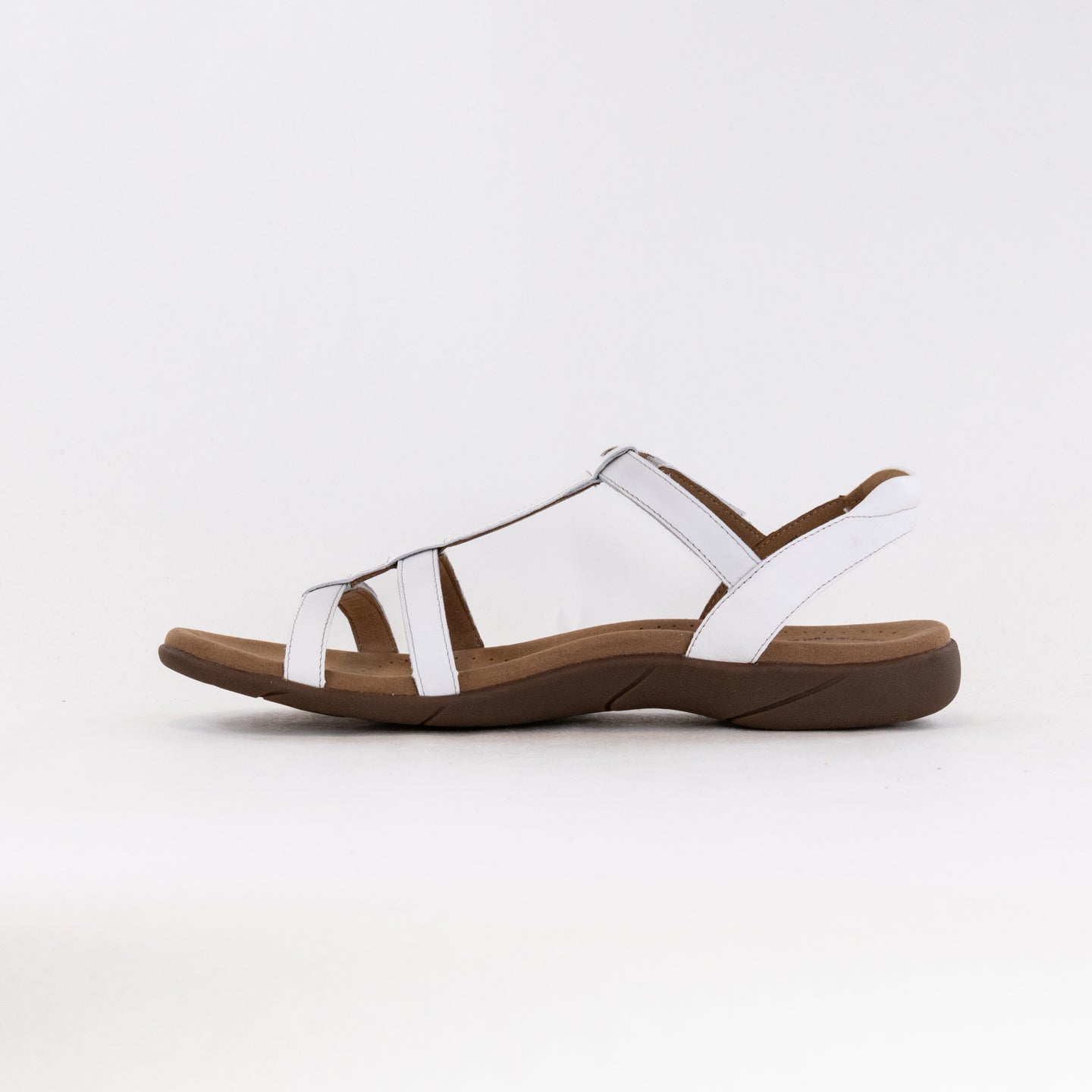 Women's Taos Trophy 2 White Leather Strappy Sandals