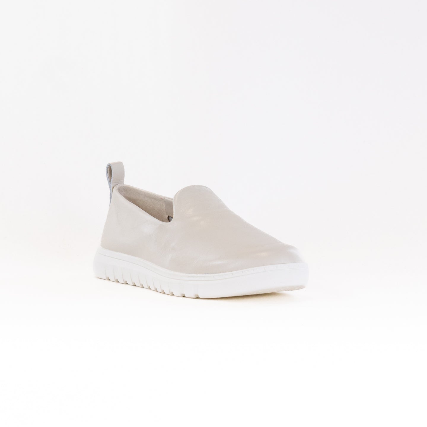 Women's Vionic Uptown Willa Cream Leather Slip-On Comfort Sneakers
