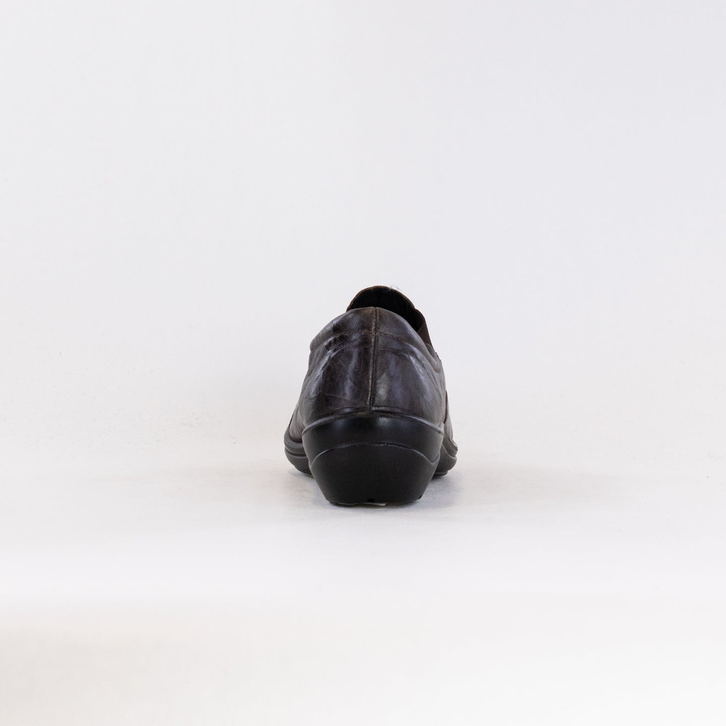 Women's Romika Cassie 24 Slip-On Leather Loafers in Dark Brown Shade
