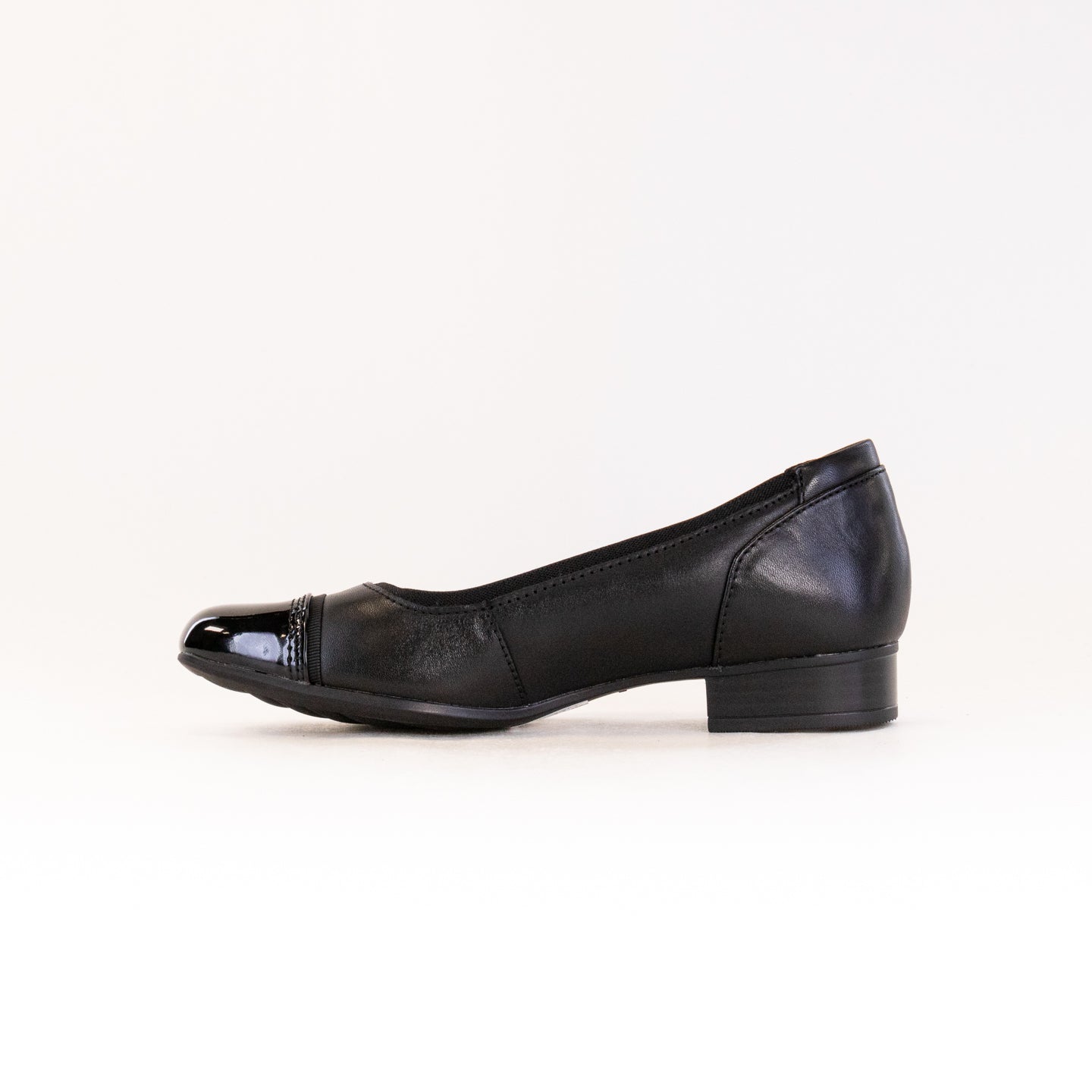 Clarks Women's Krystine May Classic Black Leather Pumps