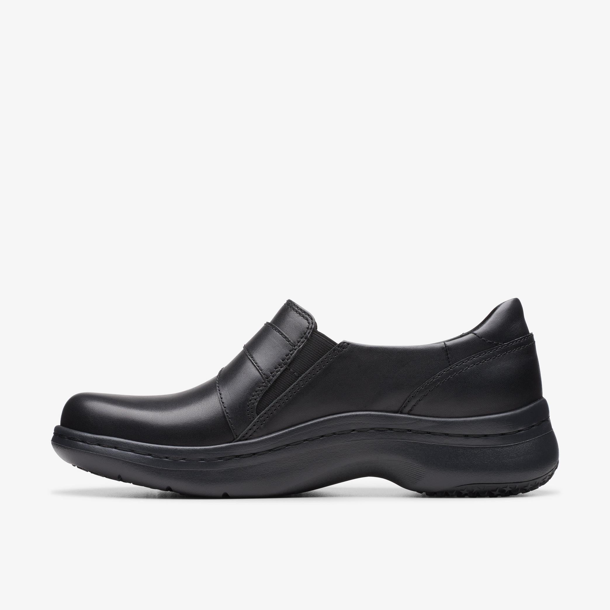 Women's Black Clarks Pro Sky - Comfortable Work Shoes