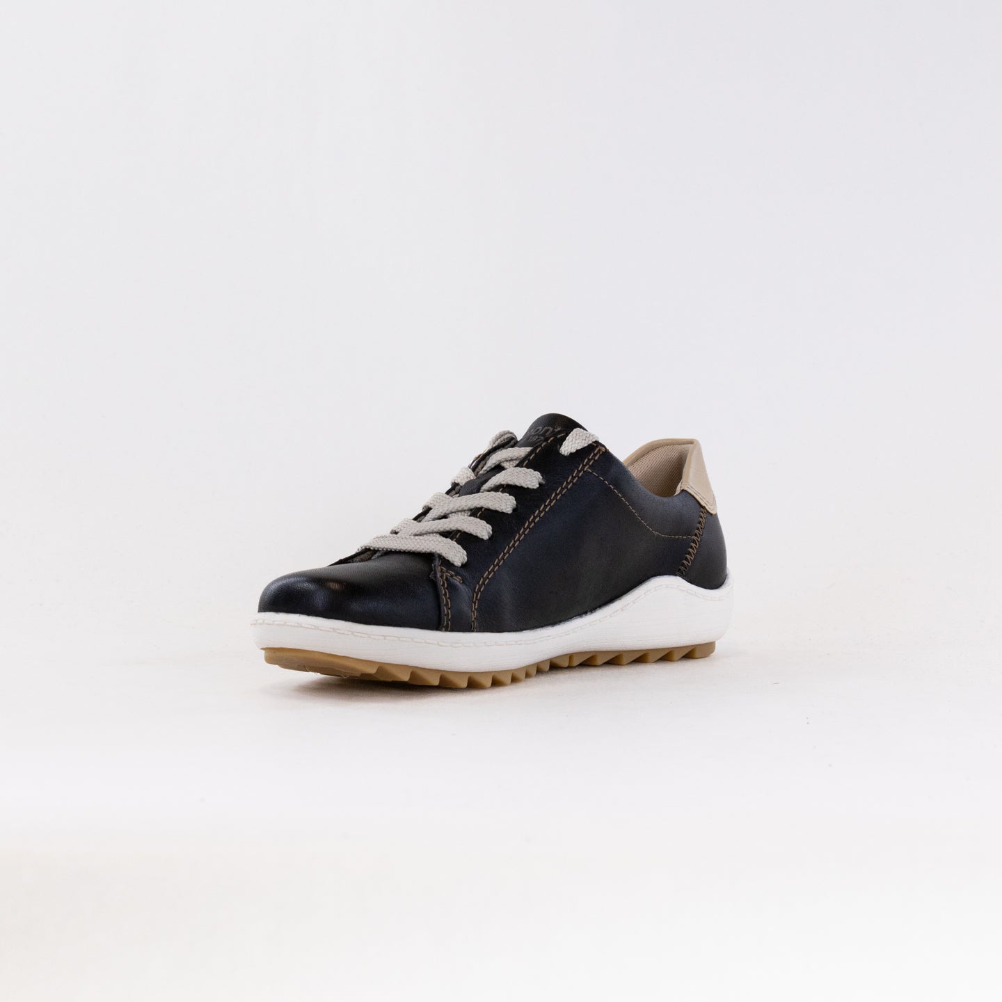 Remonte Liv 32 Women's Black Leather Lace - up and Zip Casual Everyday Shoes