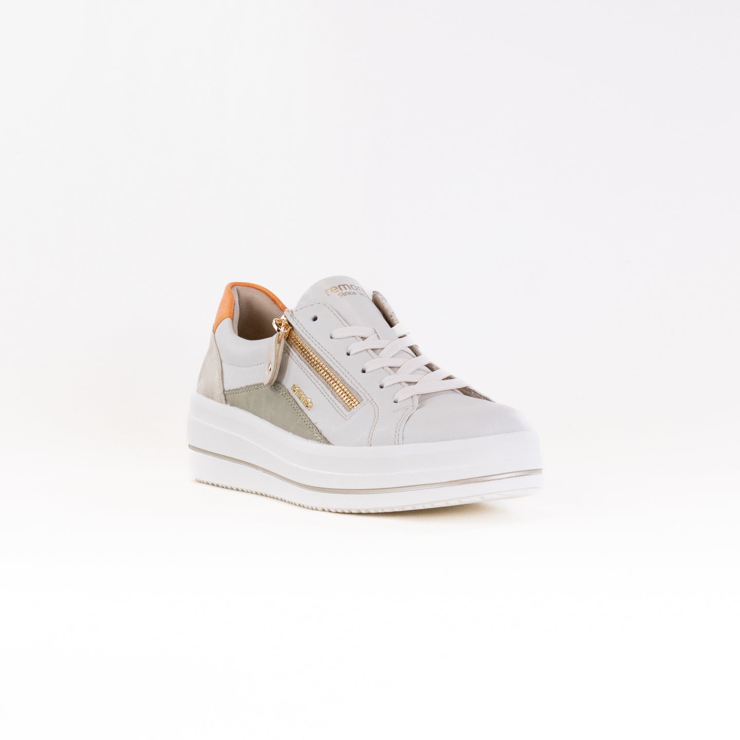 Julika Remonte D1C01 Women's Off-White Low-Top Leather Sneakers