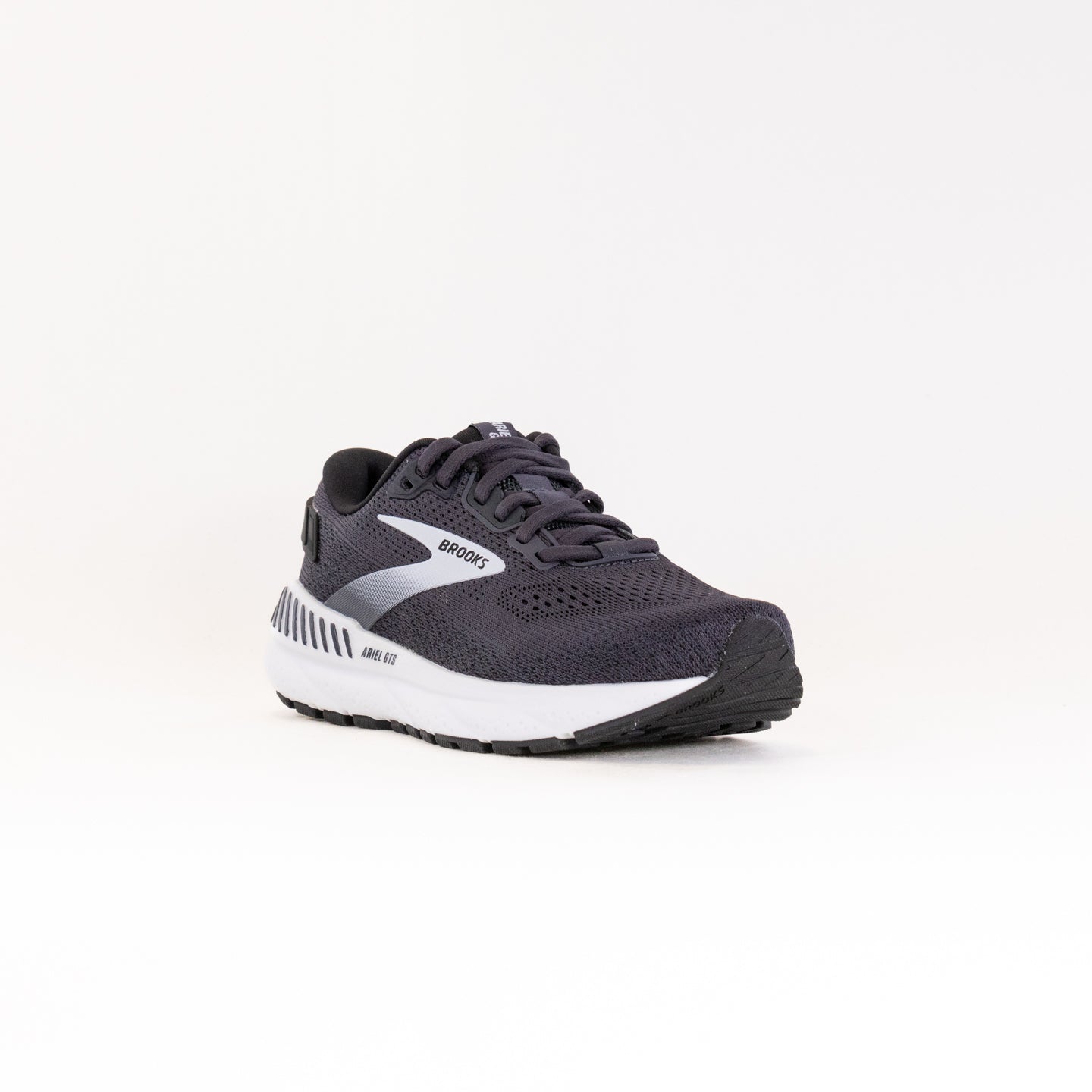 Women's Brooks Ariel GTS 24 Running Shoes - Ebony/Black/White