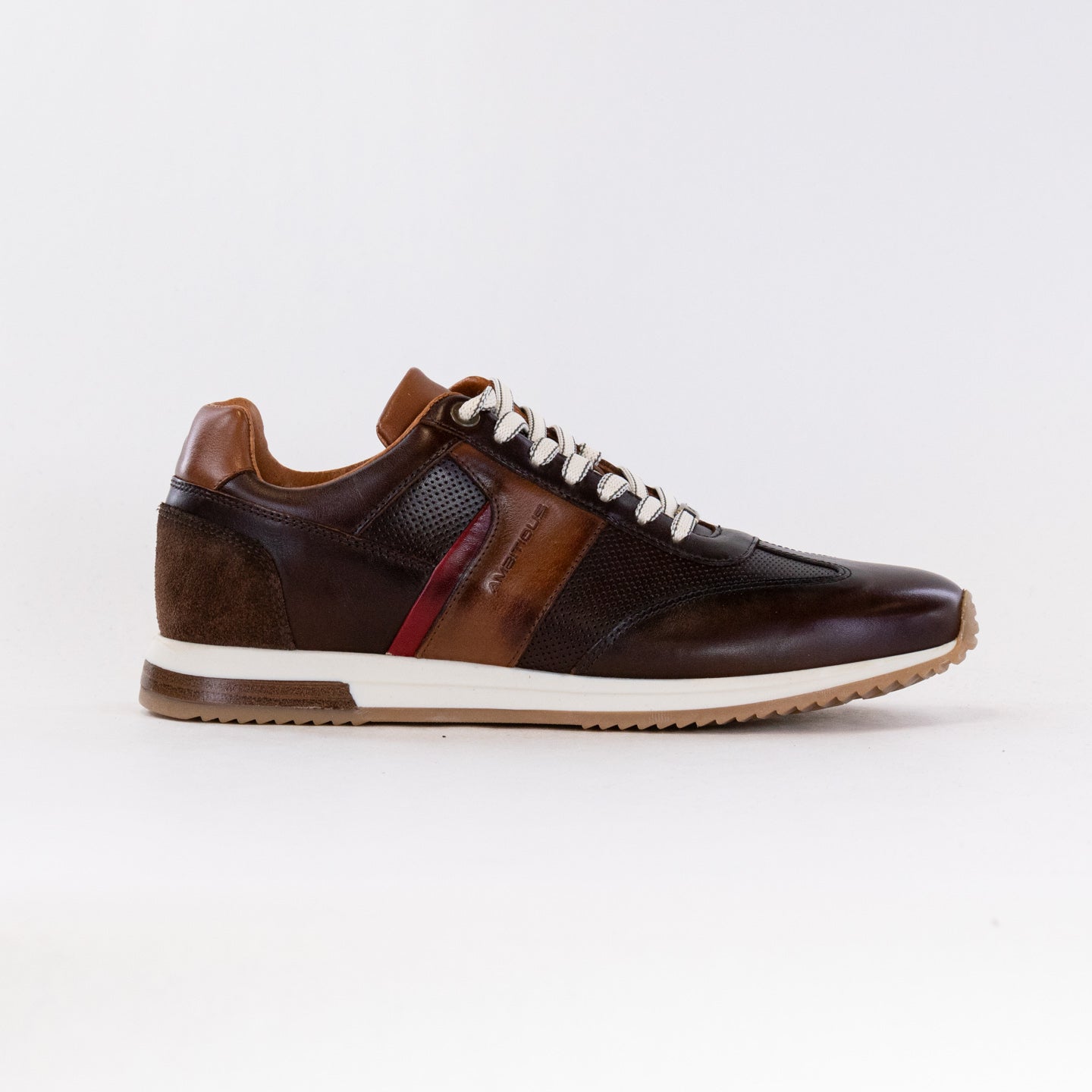Men's Ambitious and Stylish Slow Classic Leather Sneakers by TD Moro in Dark Brown