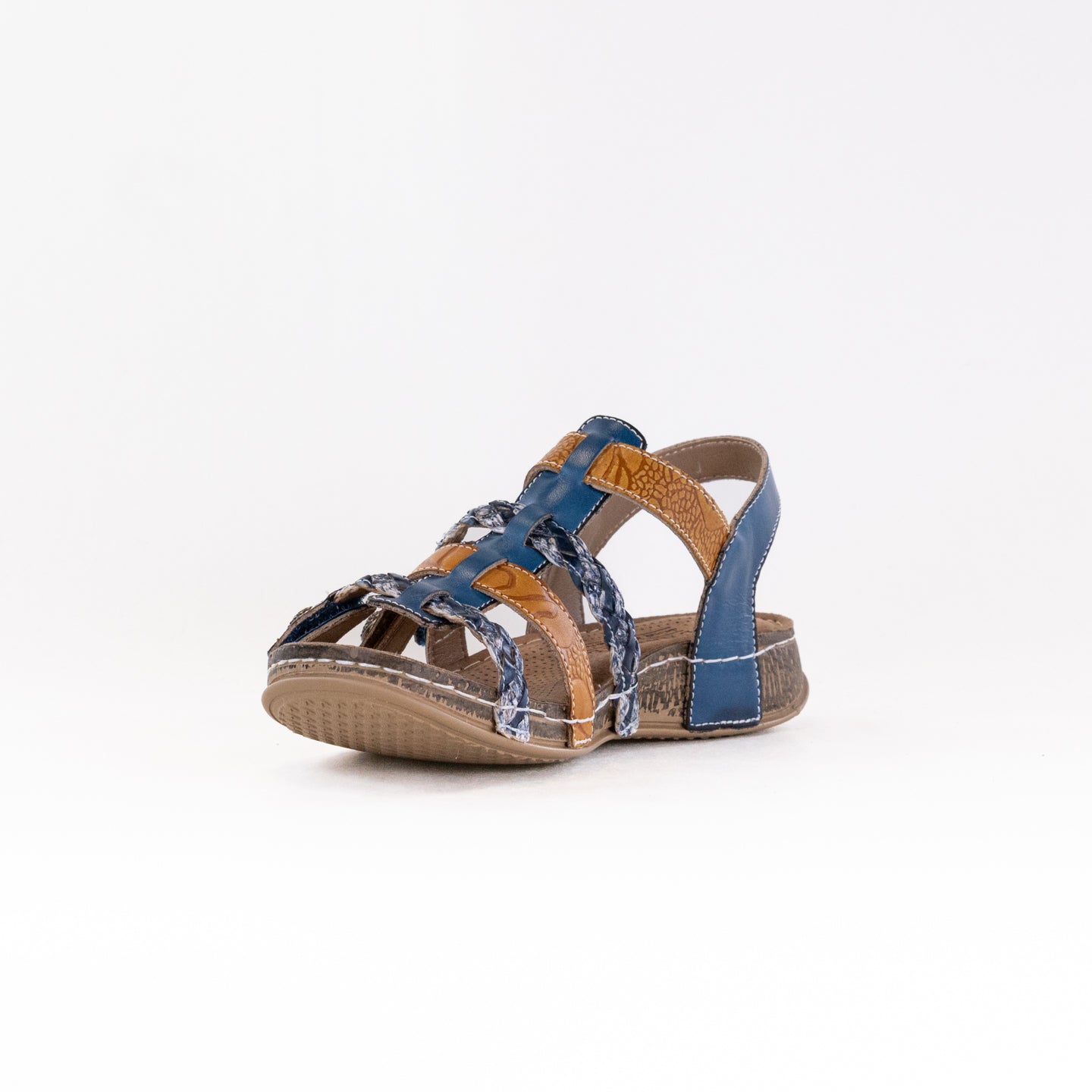 Spring Step L'Artiste Women's Delila Sandals in Blue Multi Color