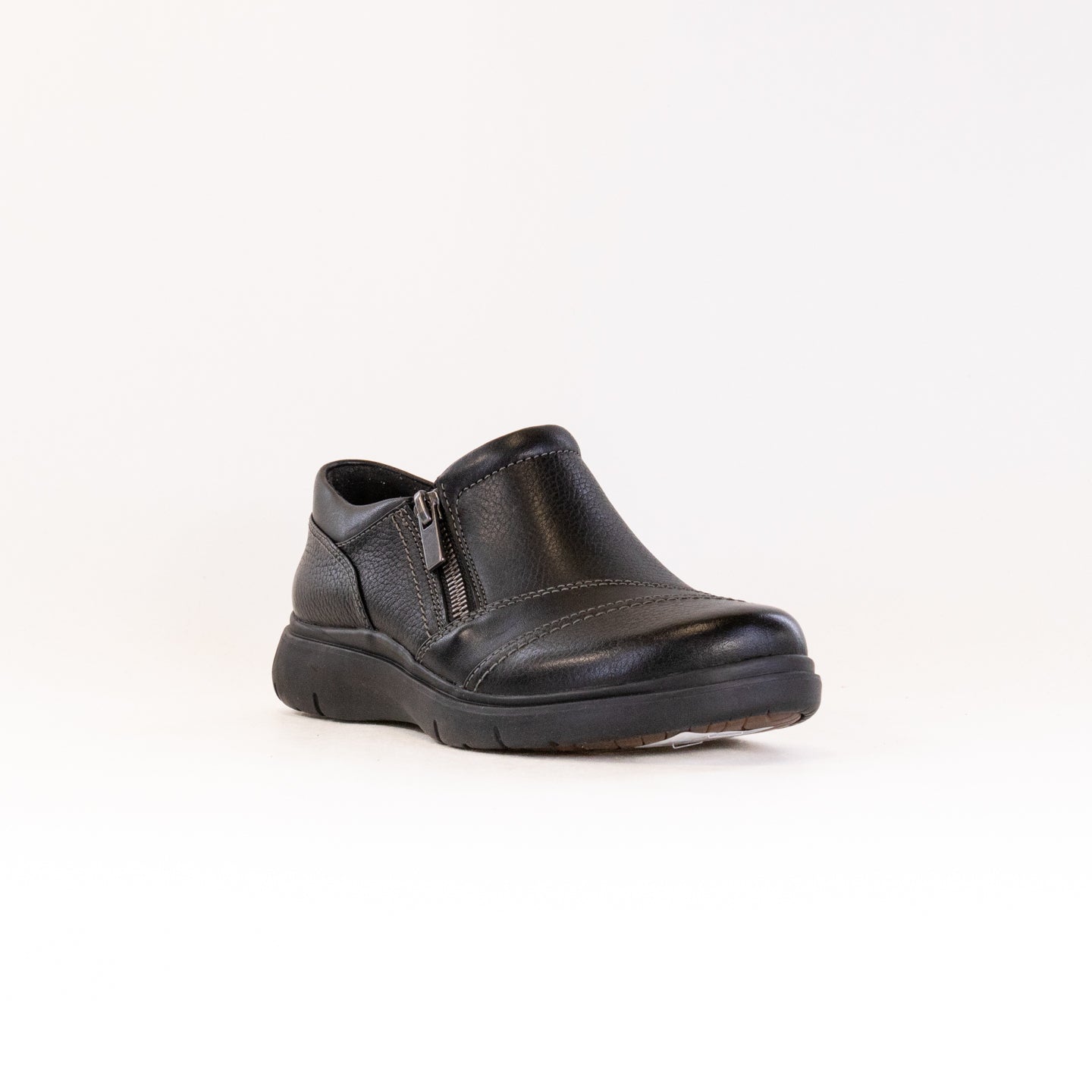 Clarks Women's Certina Pure - Stylish Black Leather Casual Shoes