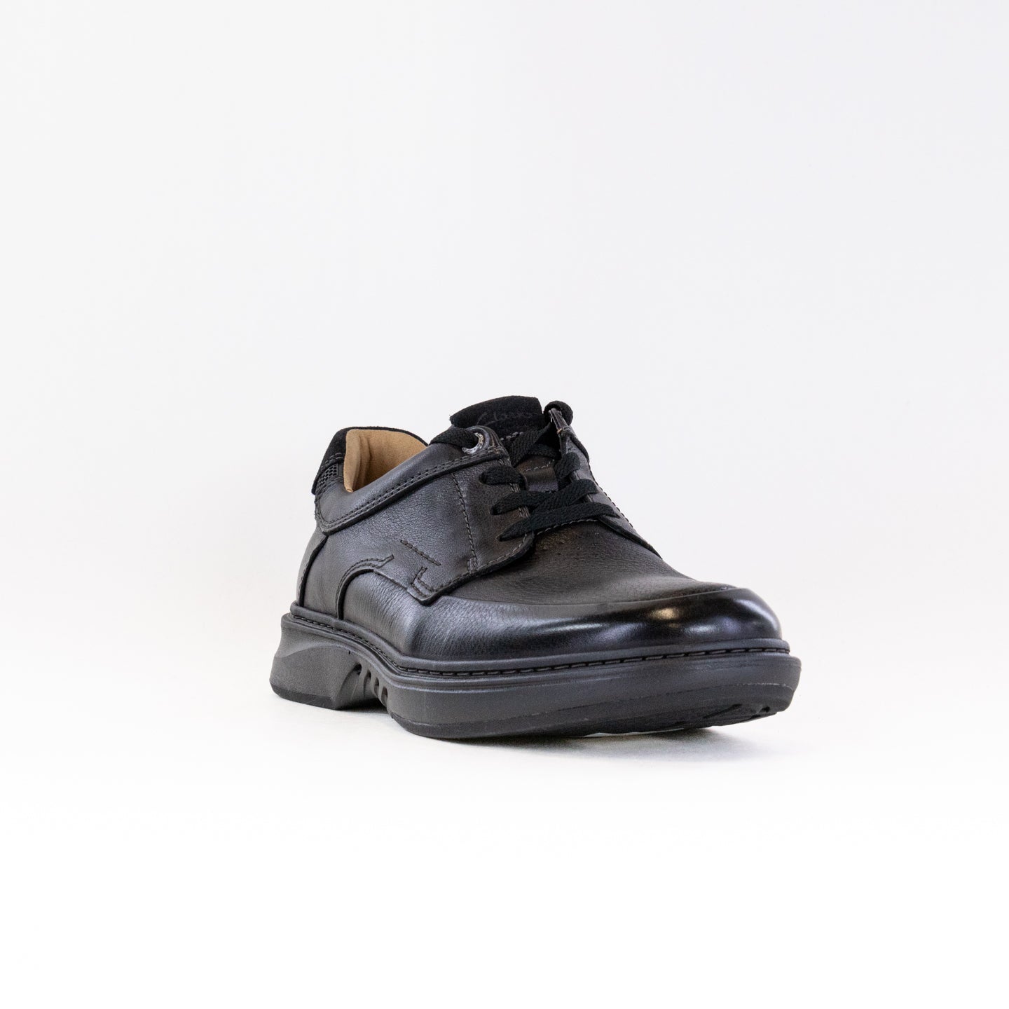 Clark's Men's Un Briley Lace-up Casual Shoes - Classic Black Leather