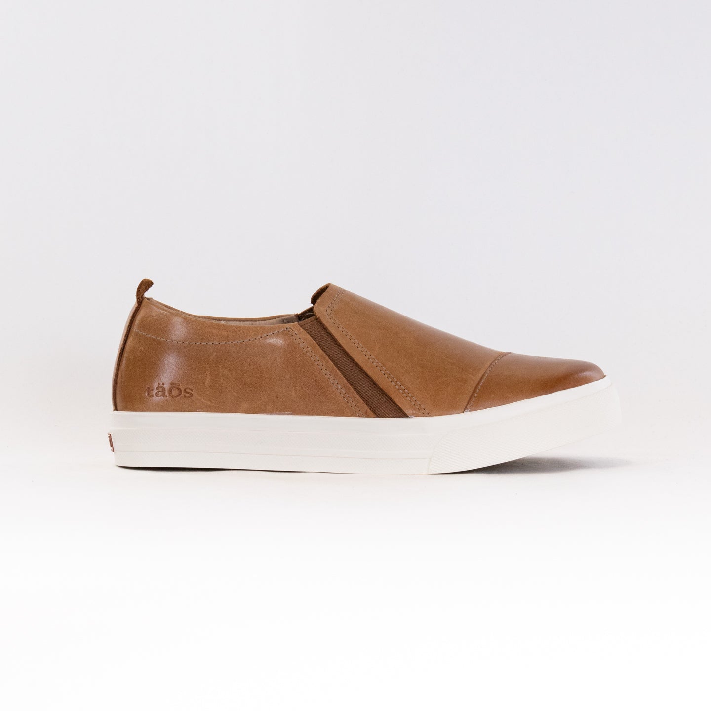 Taos Women's Twin Gore Lux Leather Slip-on Sneakers in Caramel