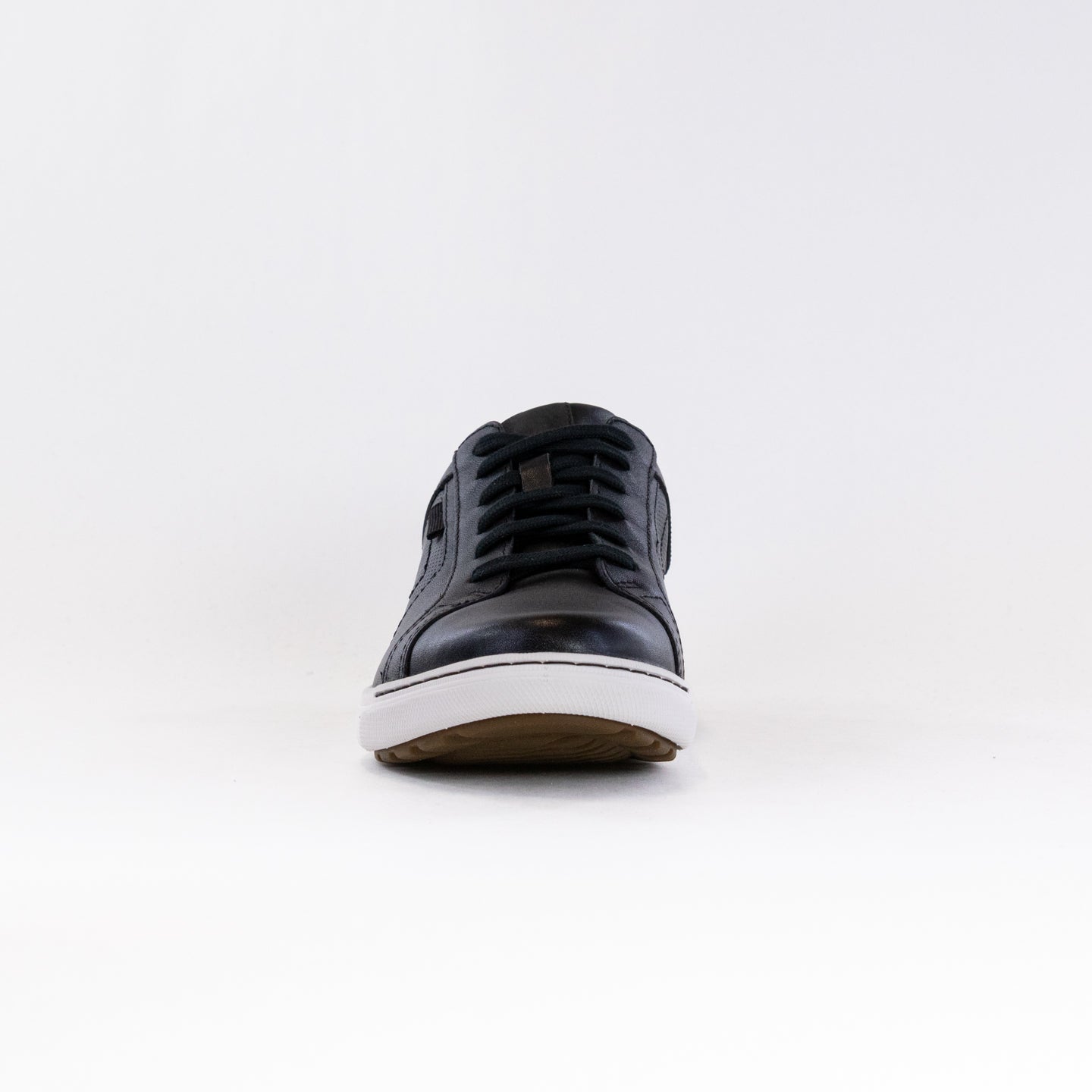 Men's Clarks Mapstone Lace Black Leather Lace - Up Sneakers for All - Day Comfort
