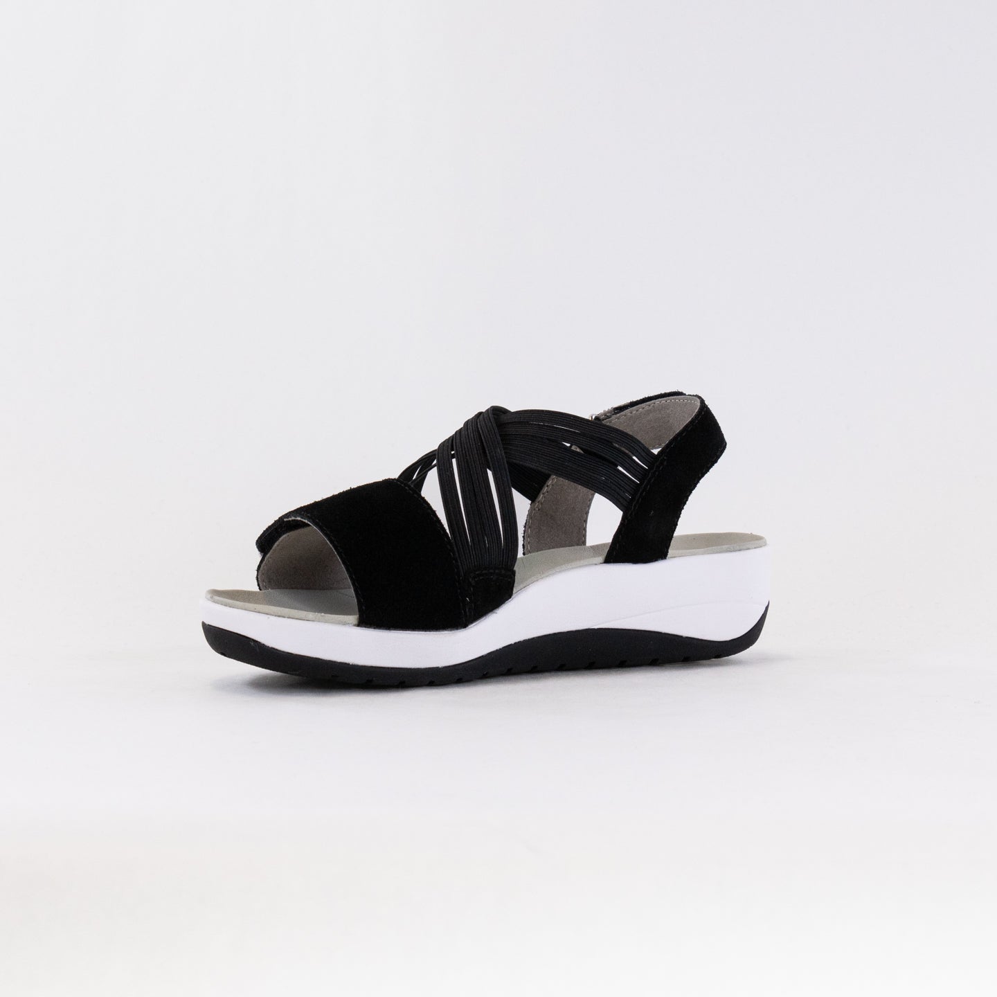 Women's Adjustable Schwarz Ara Niles Platform Sandals