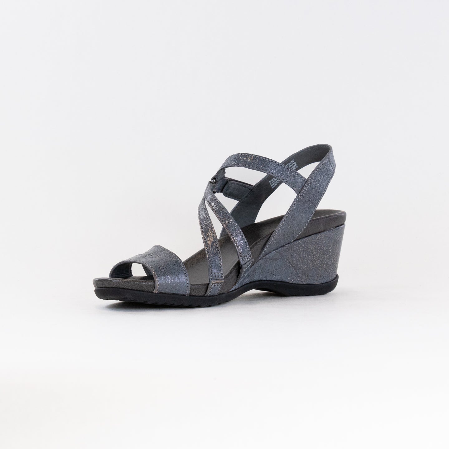 Dansko Women's Addyson Pewter Wedge Sandals - High - quality Leather Footwear