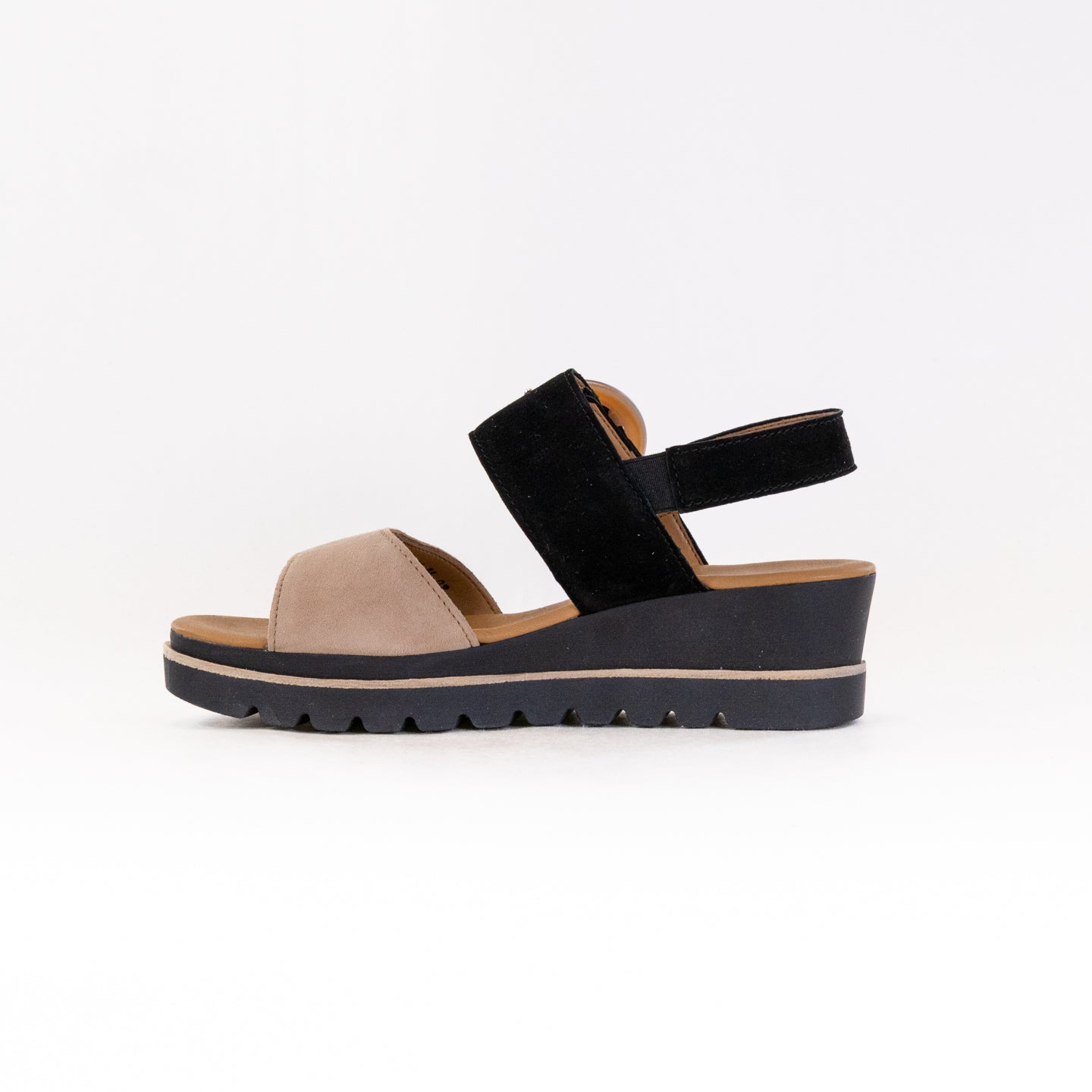 Women's Gabor 64.645 Caramel/Black Stylish Leather Sandals