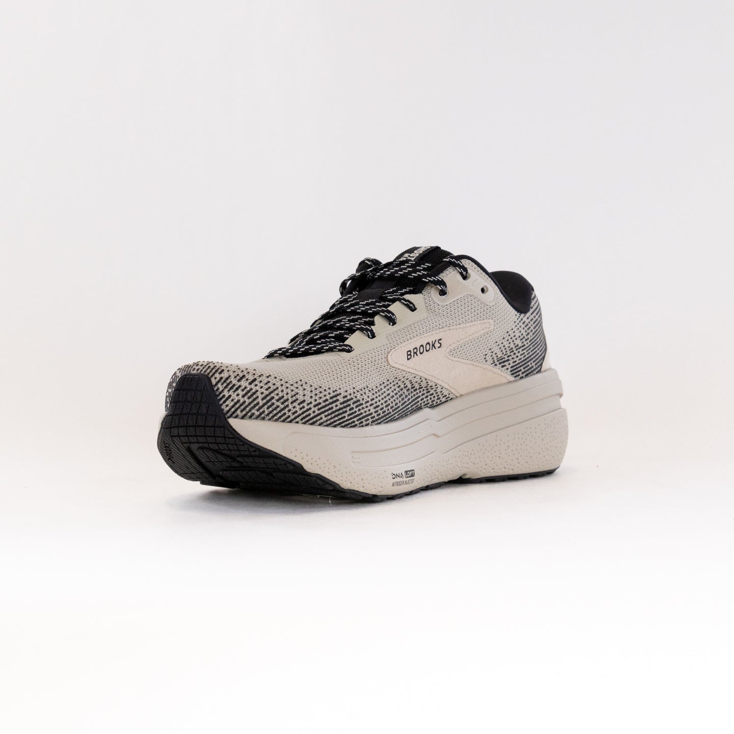 Men's Brooks Ghost Max 2 Road-Running Shoes in Pelican/Black