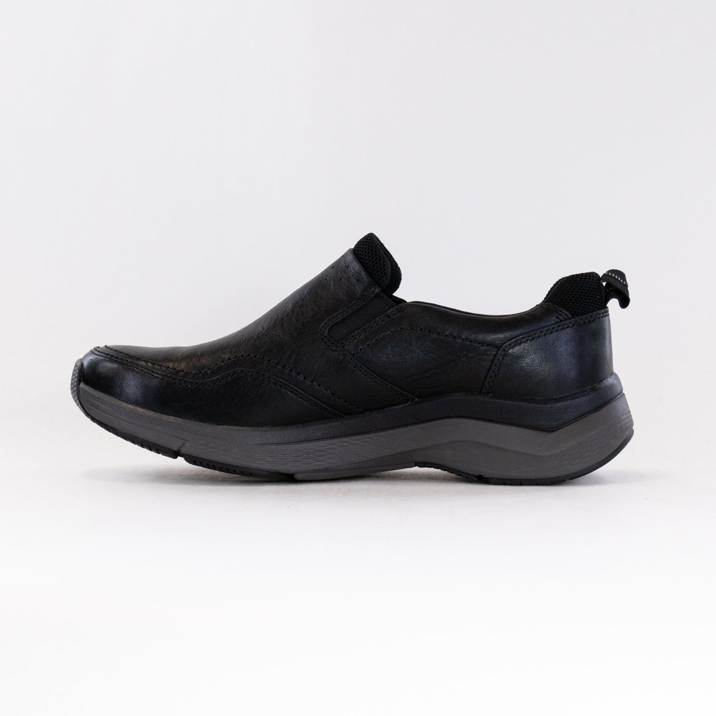 Men's Premium Black Clarks Wave Edge Slip-On Shoes