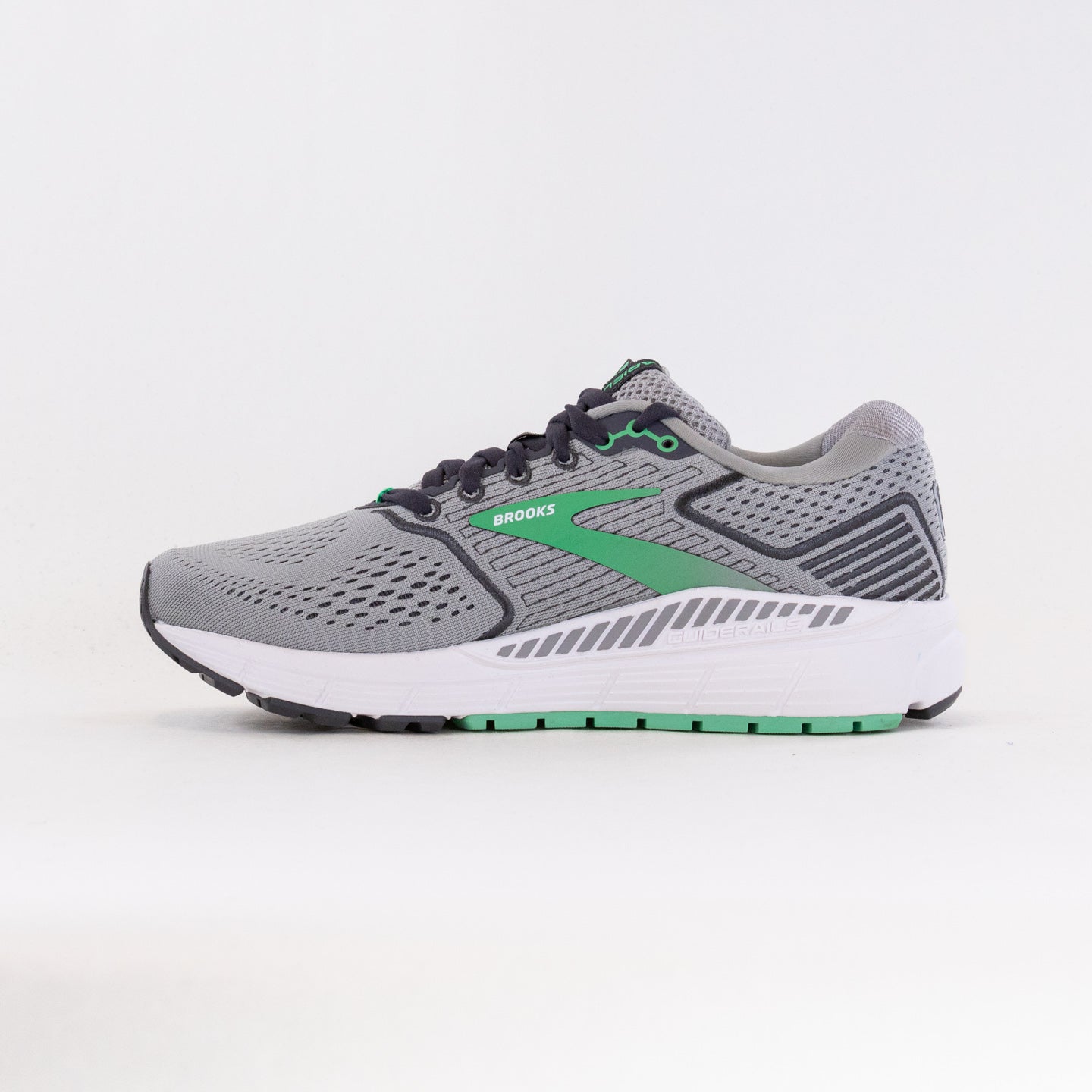 Women's Brooks Ariel 20 Running Shoes in Alloy/Blackened Pearl/Green