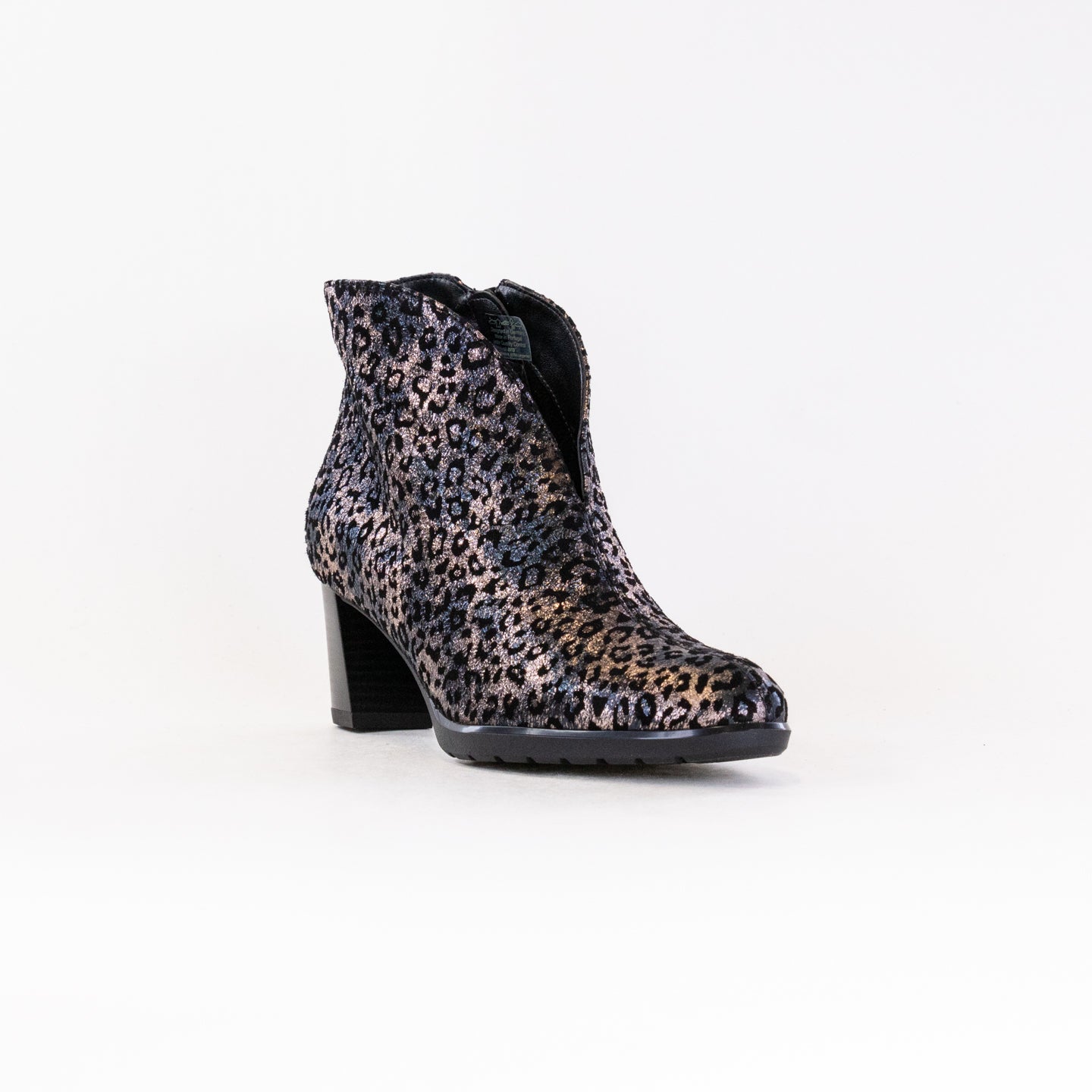 Stylish Ara Oriel V-Cut Ankle Booties in Titan Metallic Suede for Fashionable Women