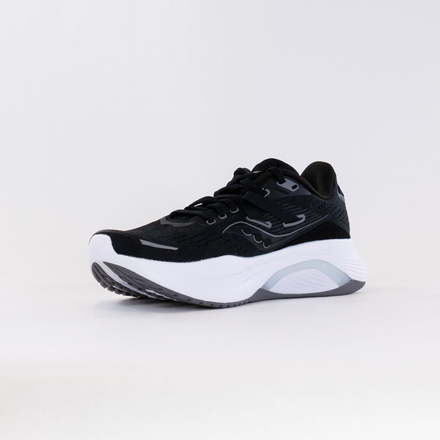 Women's Saucony Guide 16 Running Shoes - Classic Black and White