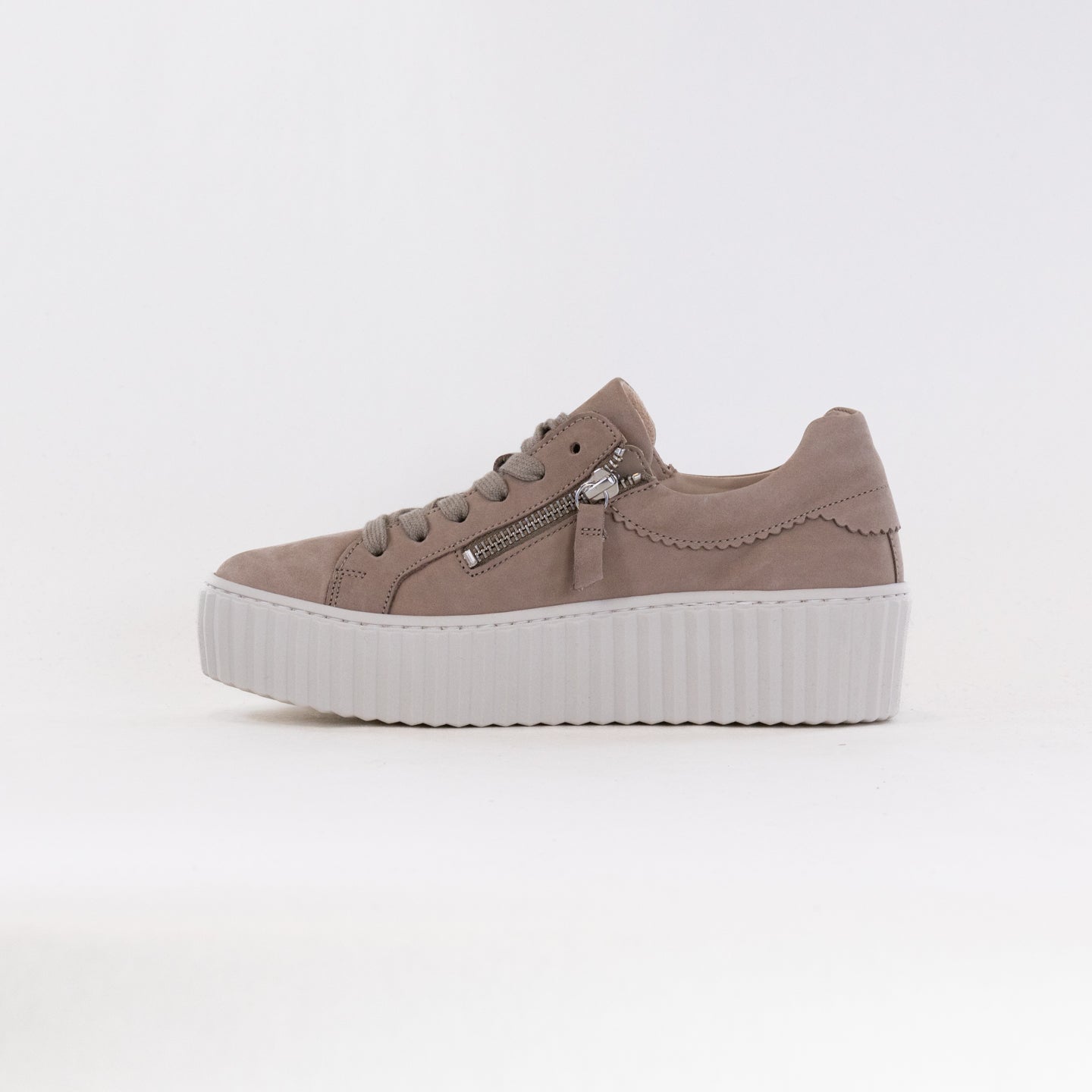 Gabor Women's Cream Platform Sneaker Model 43.200.21