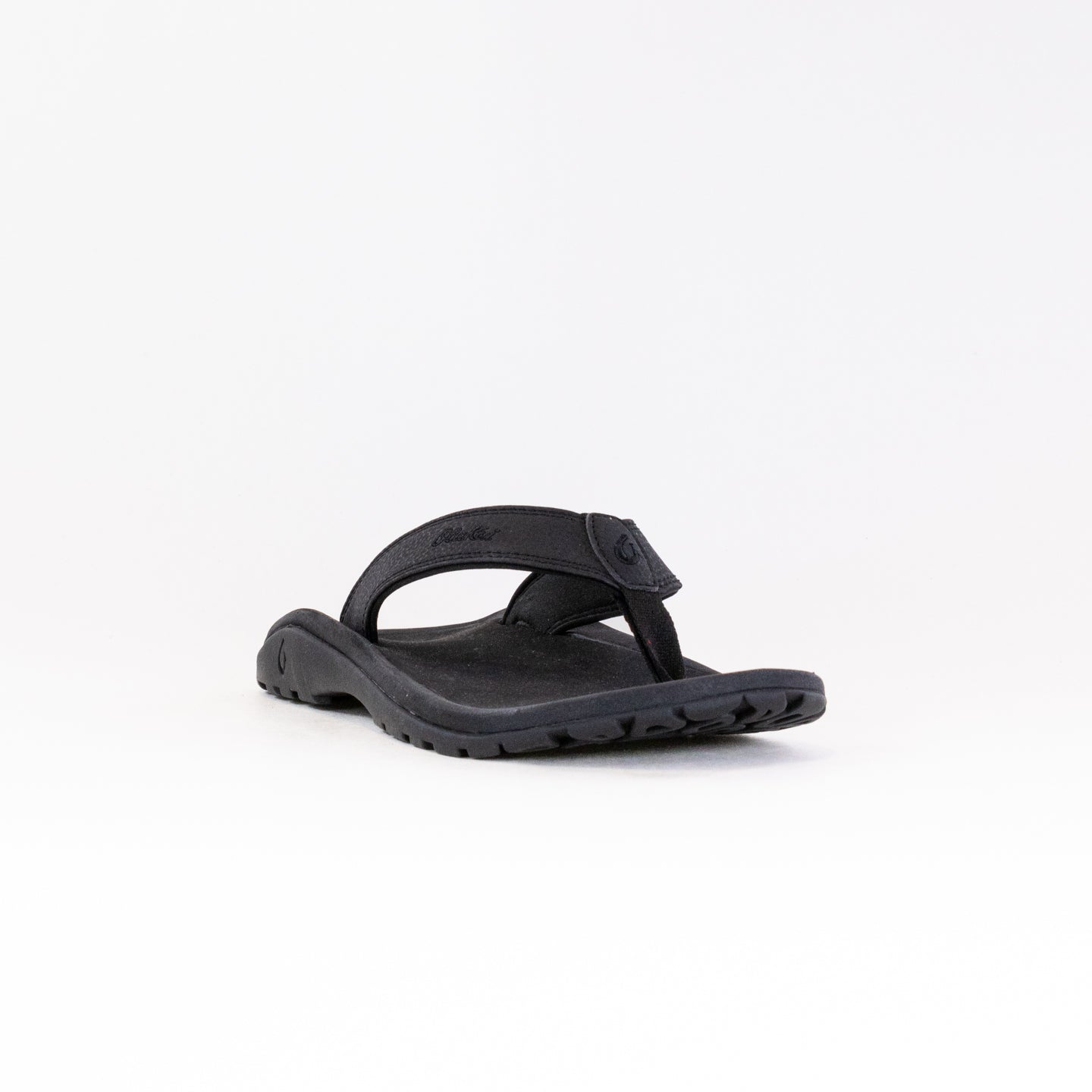 Olukai Men's Ohana Black/Black Cushioned Water-Resistant Beach Sandals