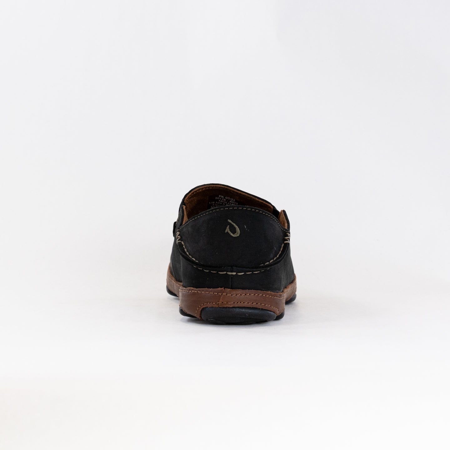 Olukai Men's Moloa Leather Shoes in Black/Toffee