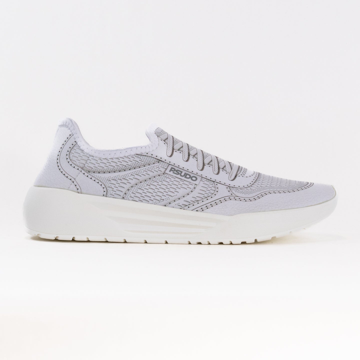 Men's White Pseudo Court Casual Sneakers