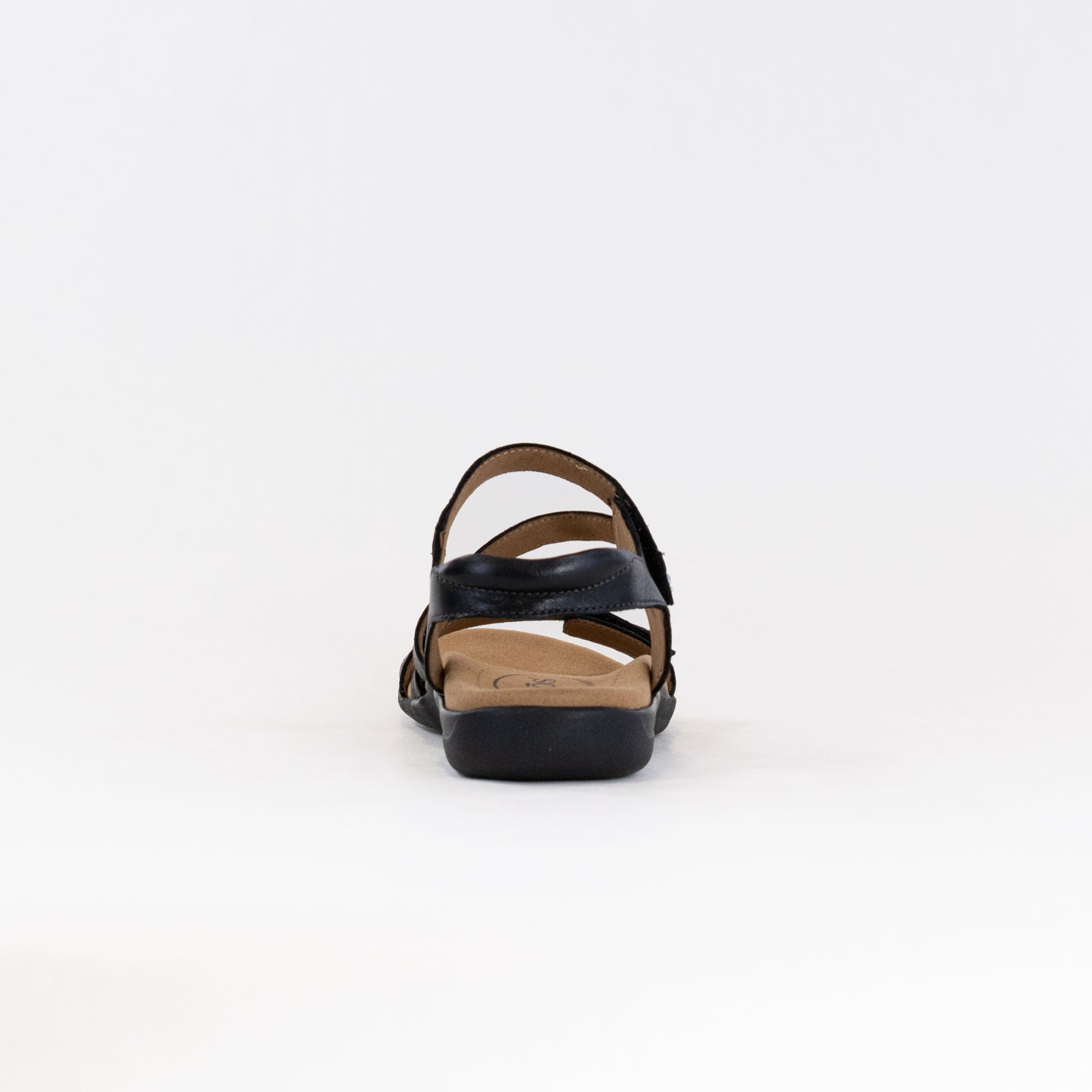 Women's Taos Big Time Black Leather Slip-on Sandals with Back Strap