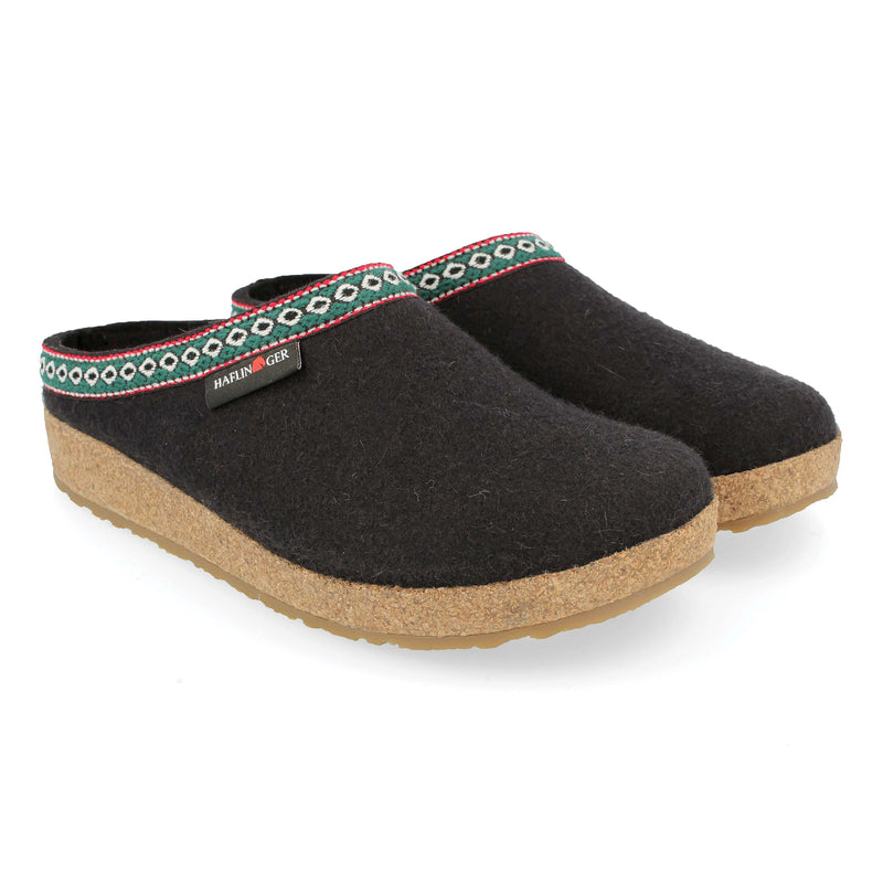 Unisex Haflinger GZ Clogs in Classic Black Color