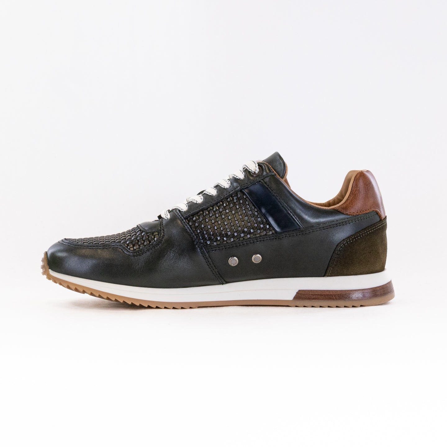 Men's Premium Khaki Leather Ambitious Slow-Style Sneakers