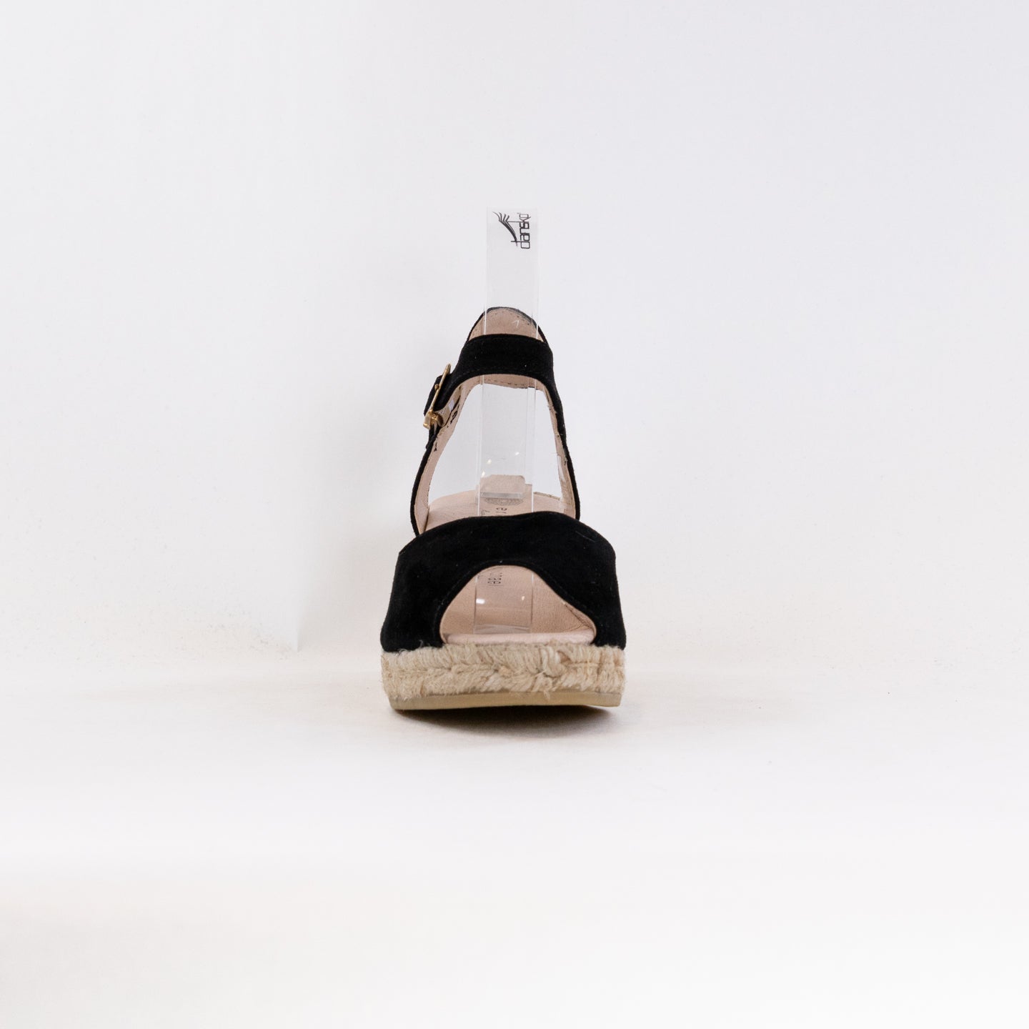 Women's Eric Michael Black Suede Roundy Stylish Wedge Sandals
