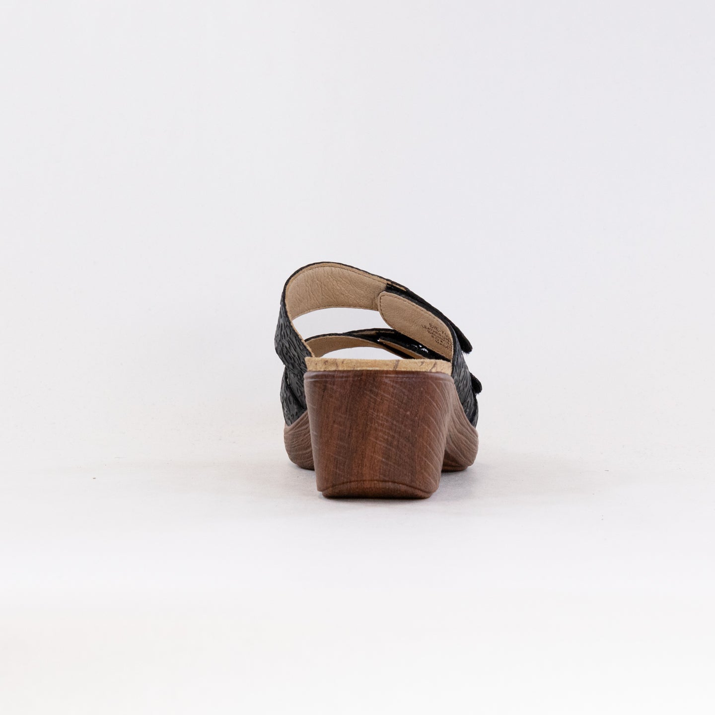 Women's Alegria Sierra Slip - Resistant Lightweight Wood - Look Wedge Leather Sandal with Go For Broke Design