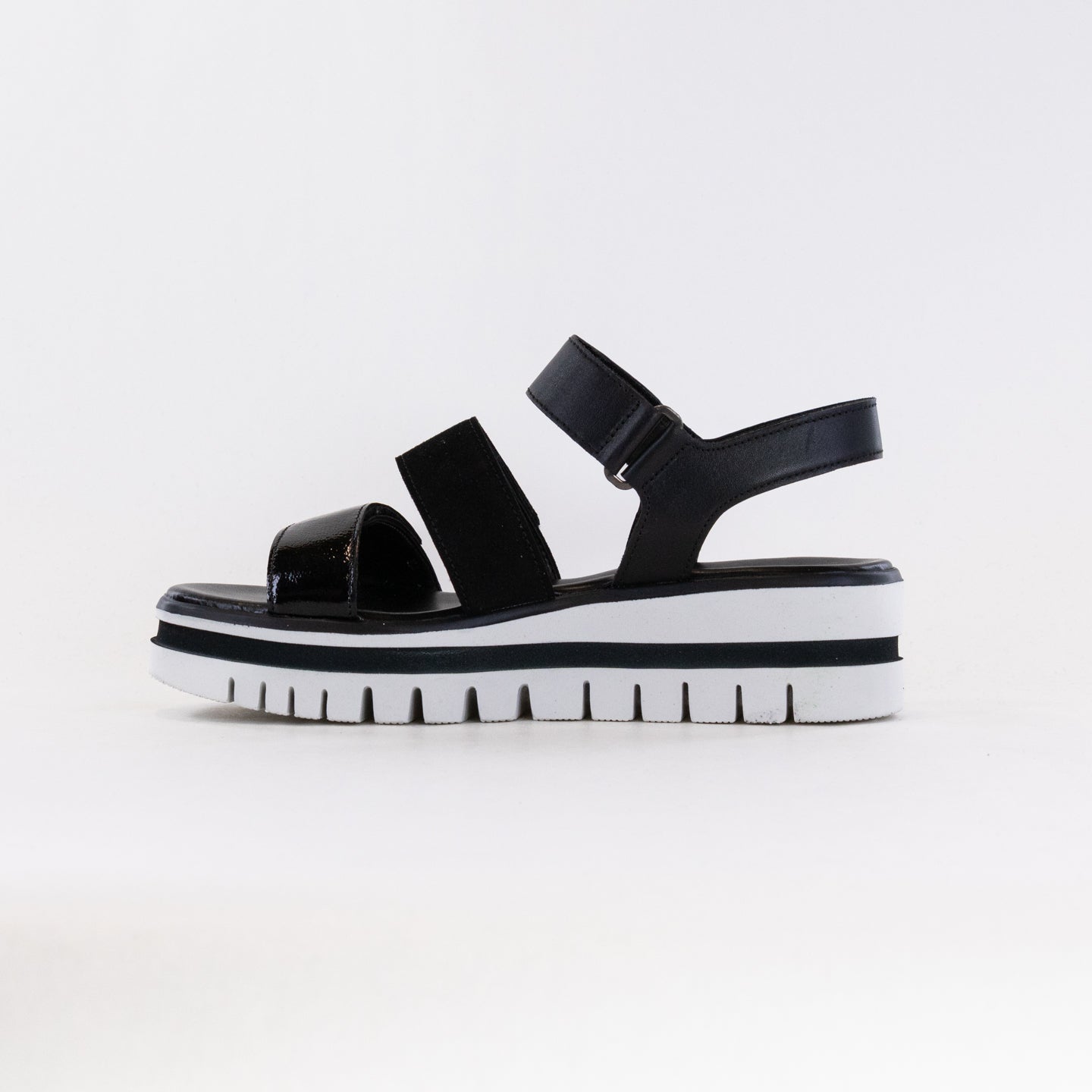 Gabor Women's Black Three-Strap Fashion Sandal - Model 44.620.27