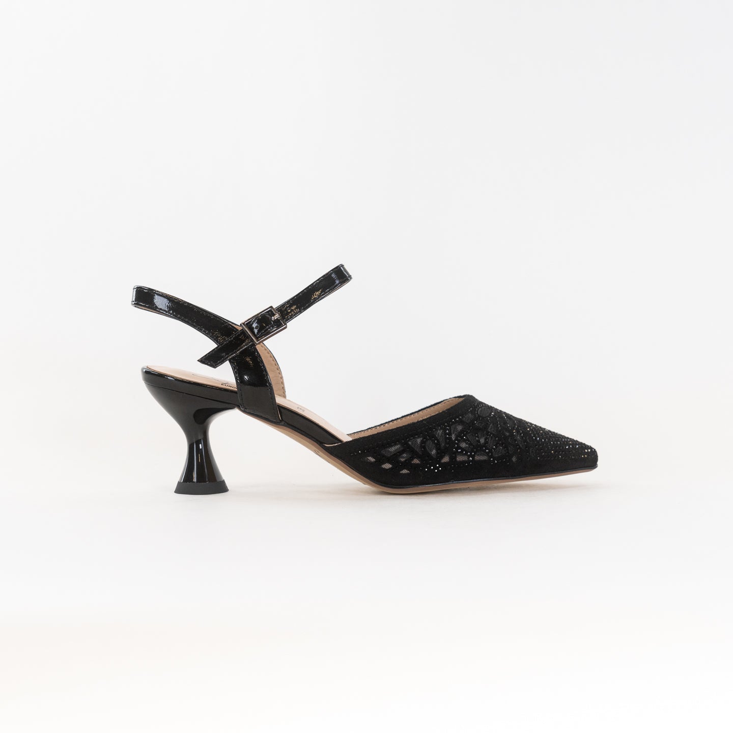 Stylish Spring Step Delicate Women's Black Kitten Heels