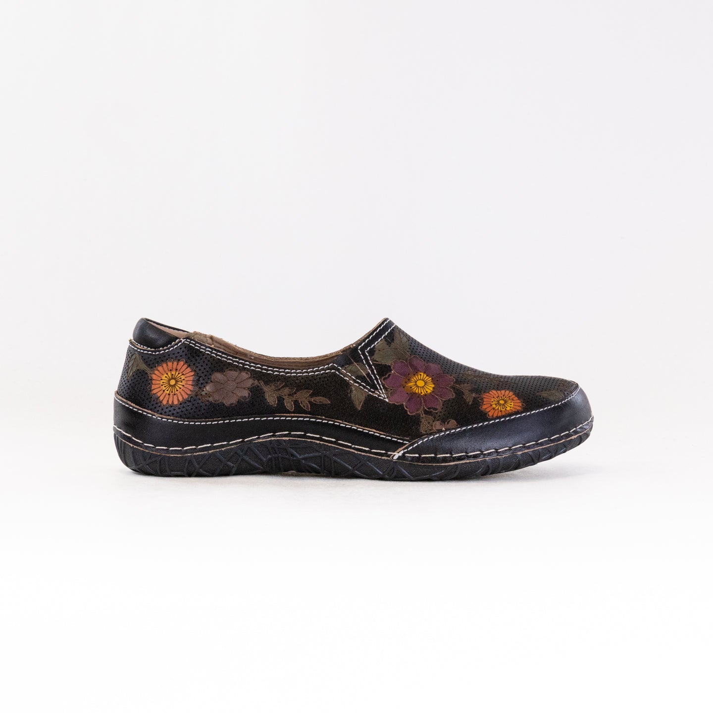 Spring Step L'Artiste Women's Libora-Delite Slip-On Shoes in Black Multi Color