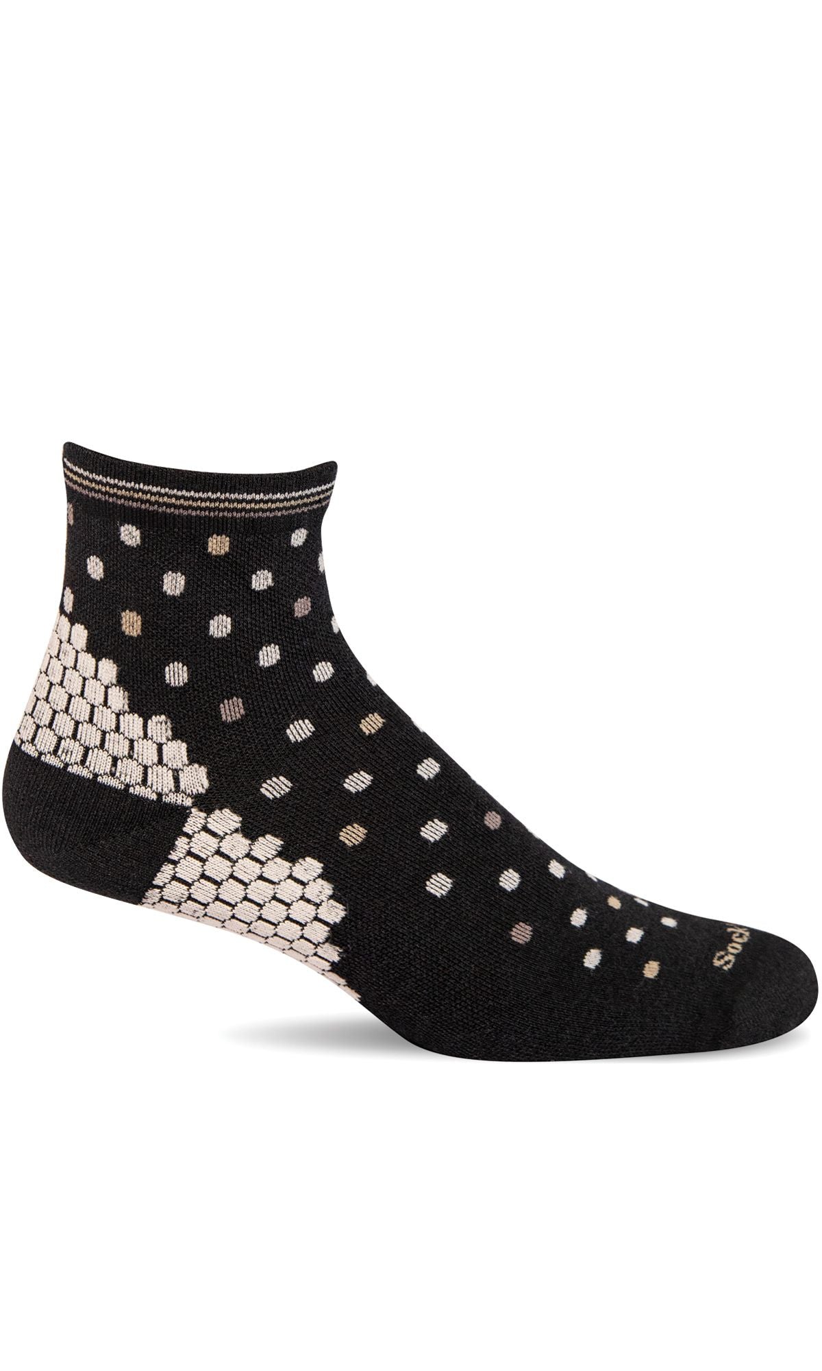 Sockwell Women's Black Plantar Honeycomb Relief Solution Support Socks